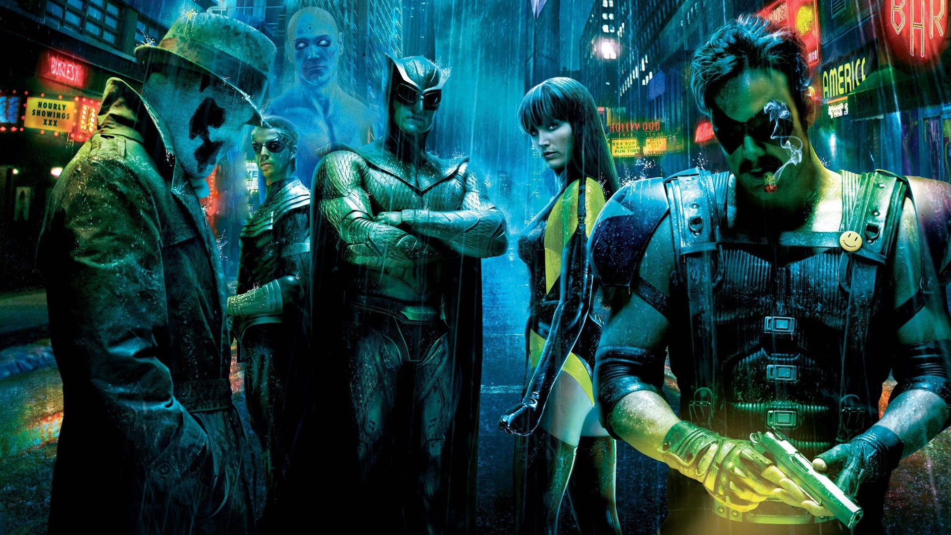 Watchmen wallpapers, Memorable scenes, Iconic characters, Cinematic masterpiece, 1920x1080 Full HD Desktop