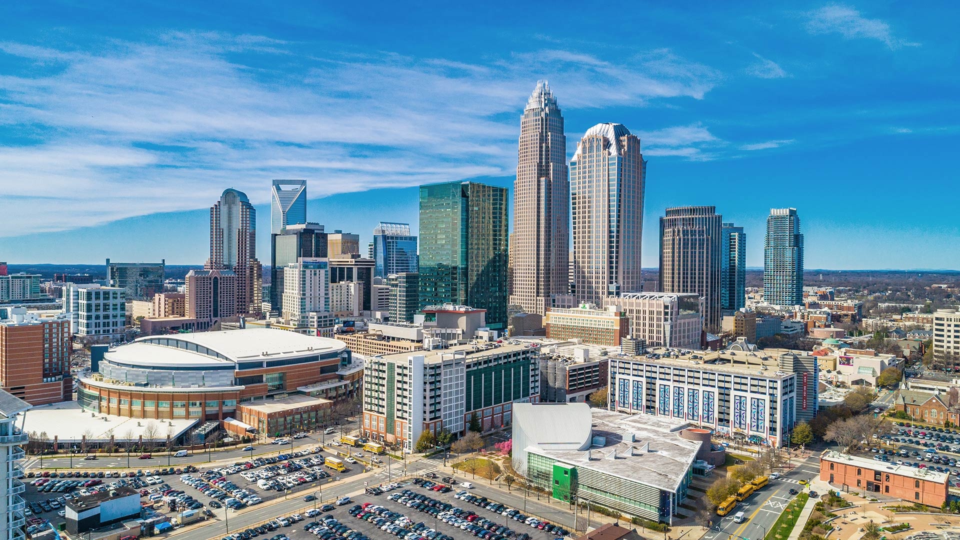 Charlotte skyline, North Carolina, Weekend guide, Marriott Bonvoy, 1920x1080 Full HD Desktop