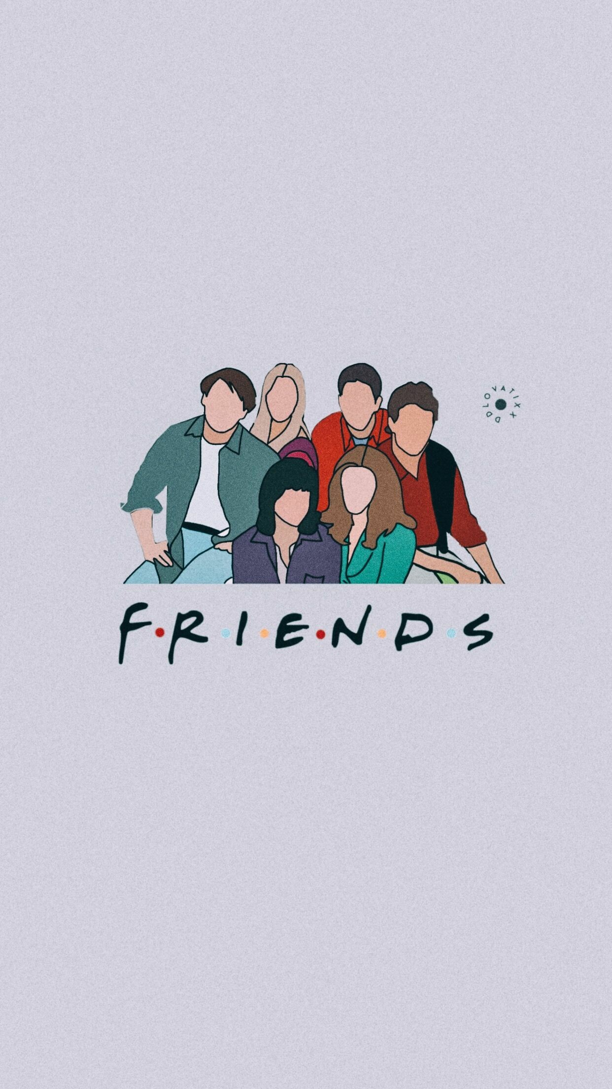 Minimalist, Friends Wallpaper, 1250x2210 HD Phone