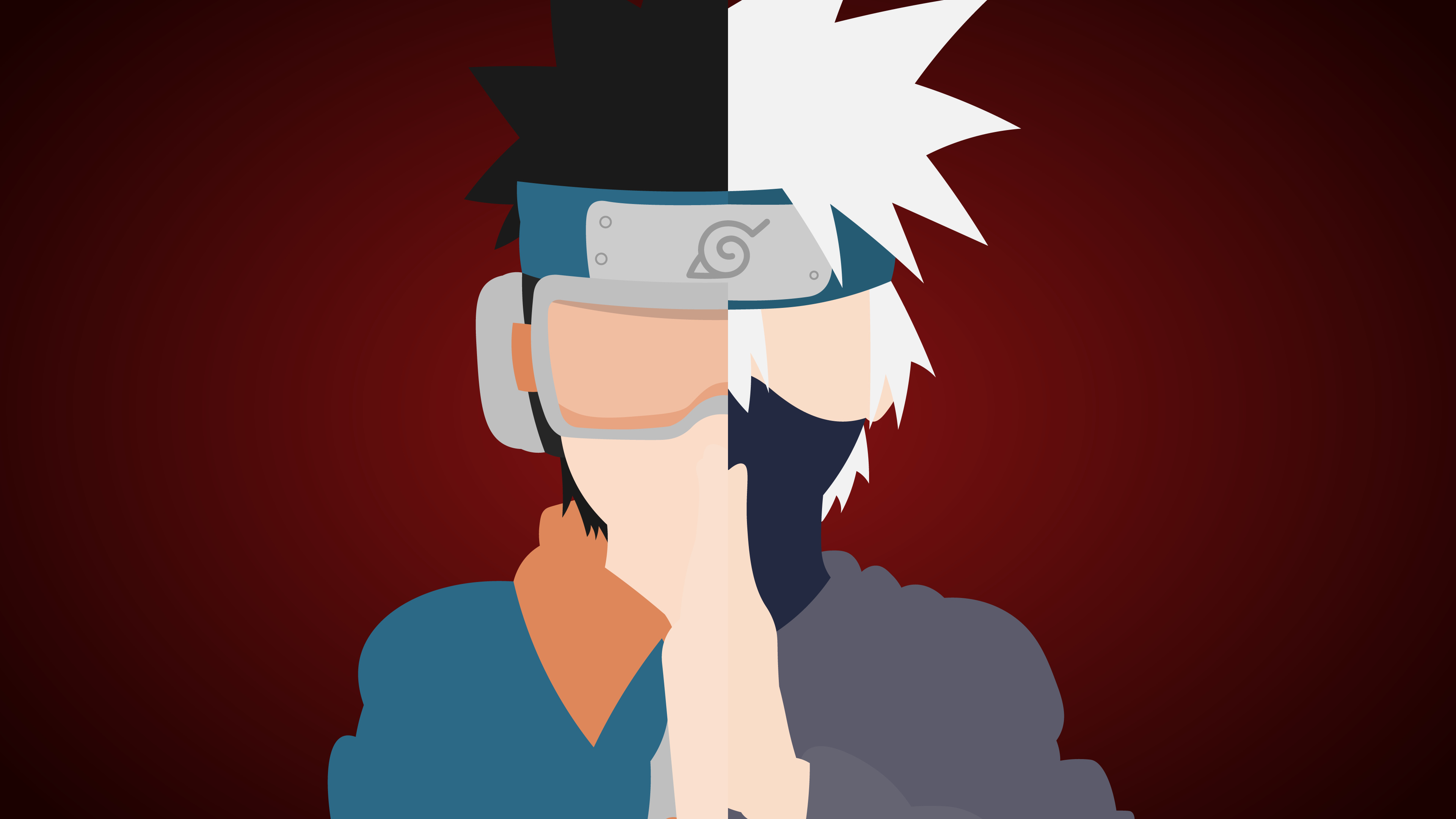 Obito Uchiha, Kakashi Hatake, Konohagakure headband, 4K Desktop wallpaper