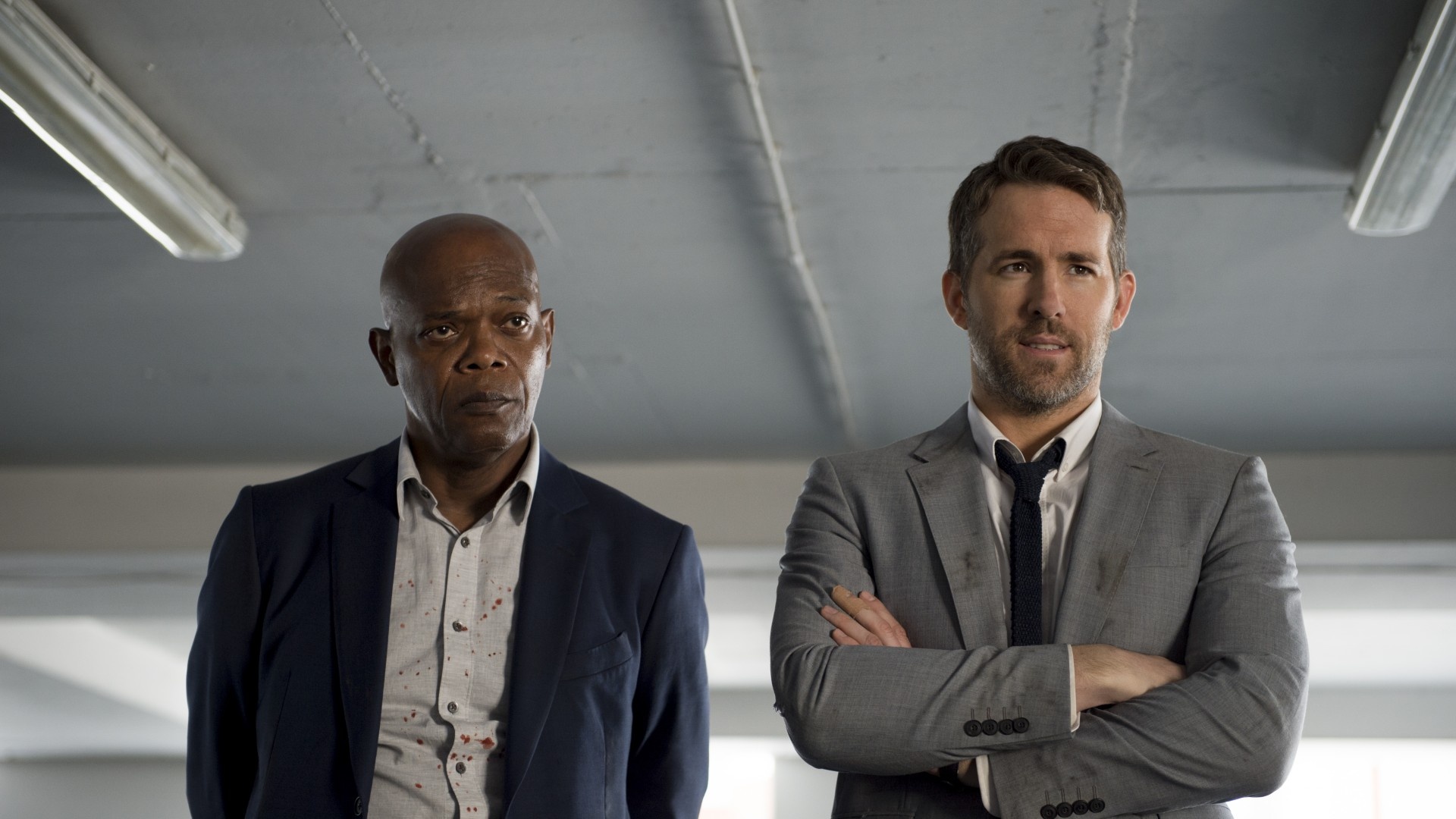 Samuel L. Jackson, The Hitman's Bodyguard, Ryan Reynolds collaboration, High-resolution movies, 1920x1080 Full HD Desktop