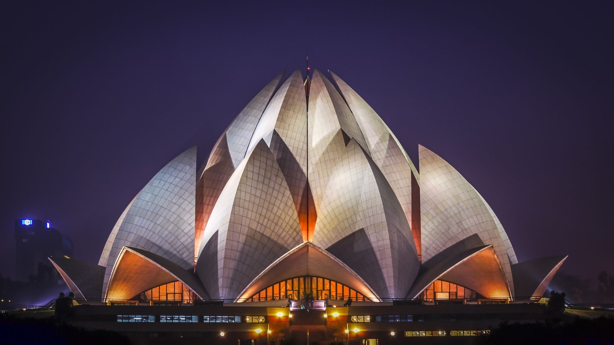 Lotus Temple, Captivating architecture, Peaceful oasis, Cultural gem, 2050x1160 HD Desktop