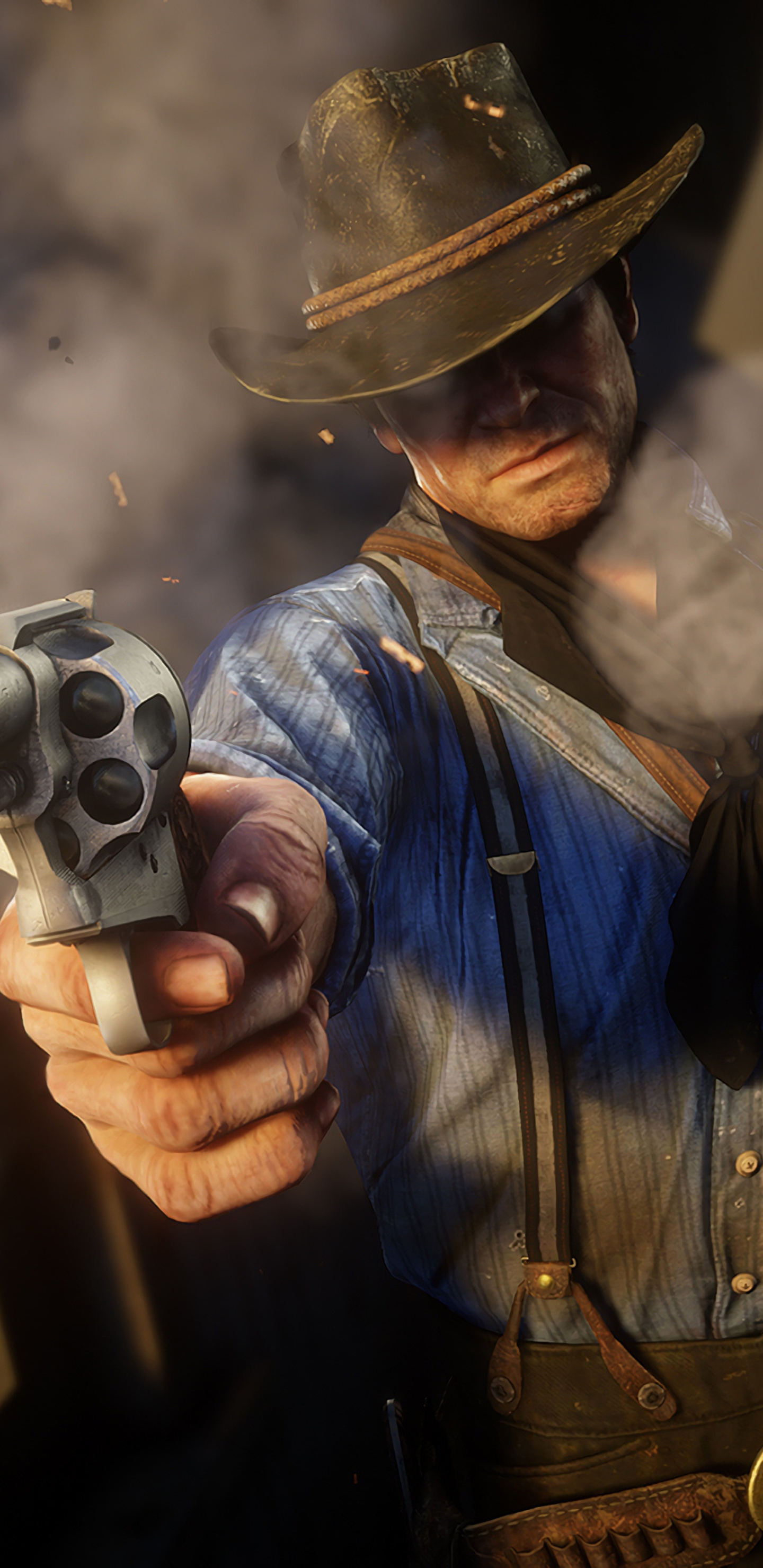Arthur Morgan, Cattleman Revolver, Red Dead Redemption 2, HD Phone wallpaper