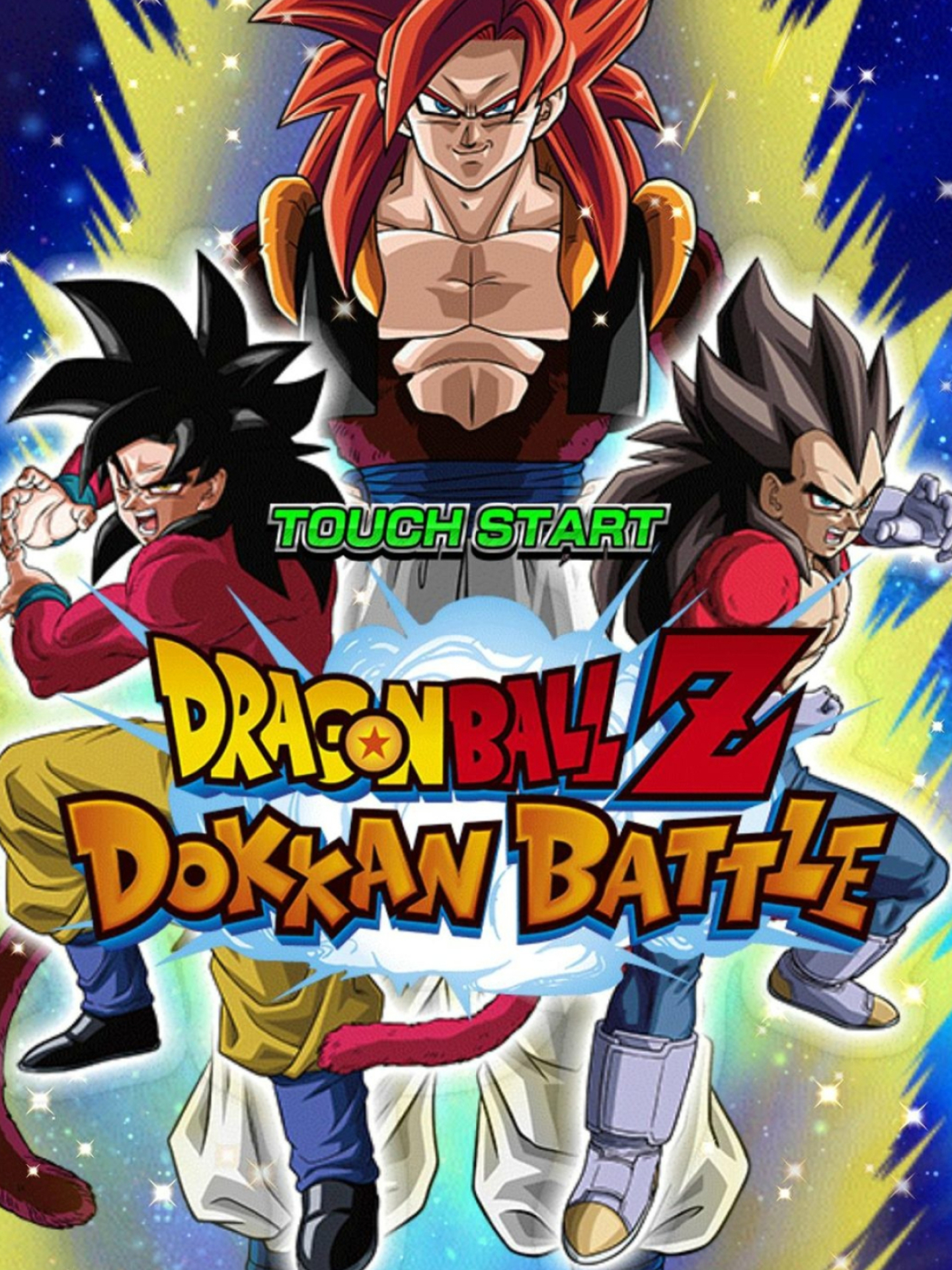 Super Saiyan 4 Gogeta, Super Saiyan 4 Goku, Super Saiyan 4 Vegeta, Dragon Ball Z: Dokkan Battle logo, HD Phone wallpaper
