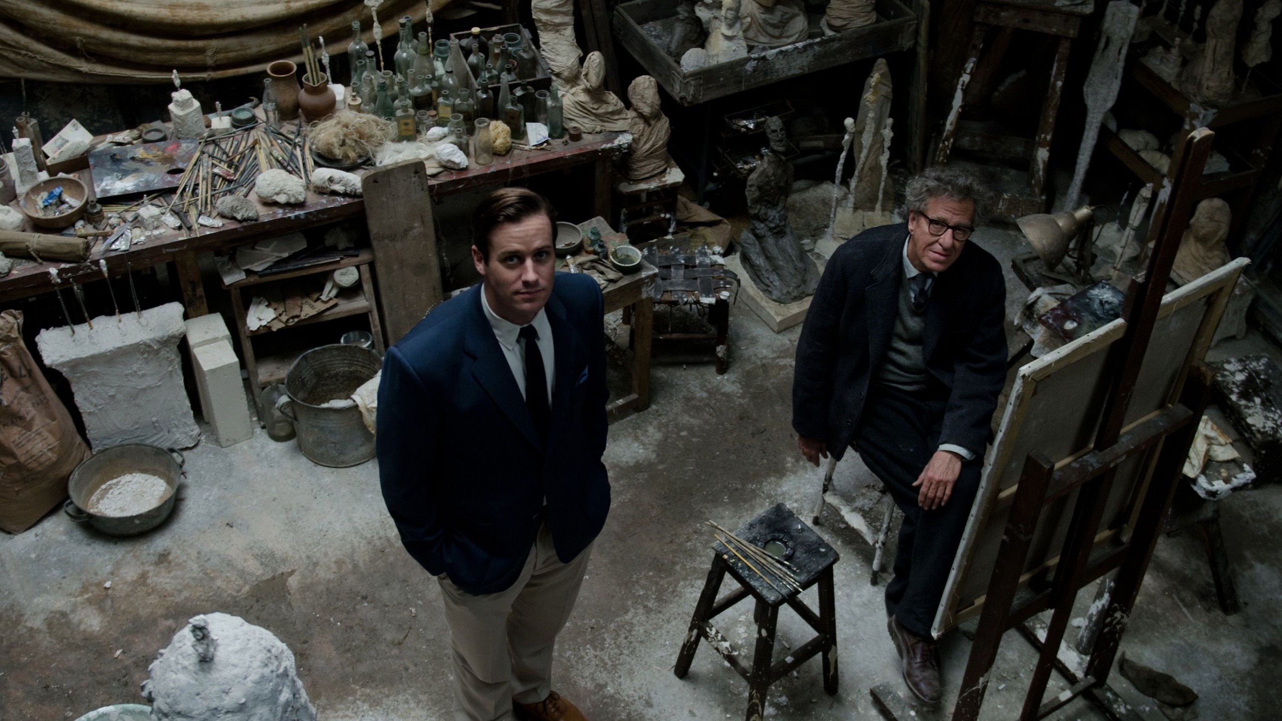 Armie Hammer, Final portrait, Geoffrey Rush, Best movies, 2560x1440 HD Desktop