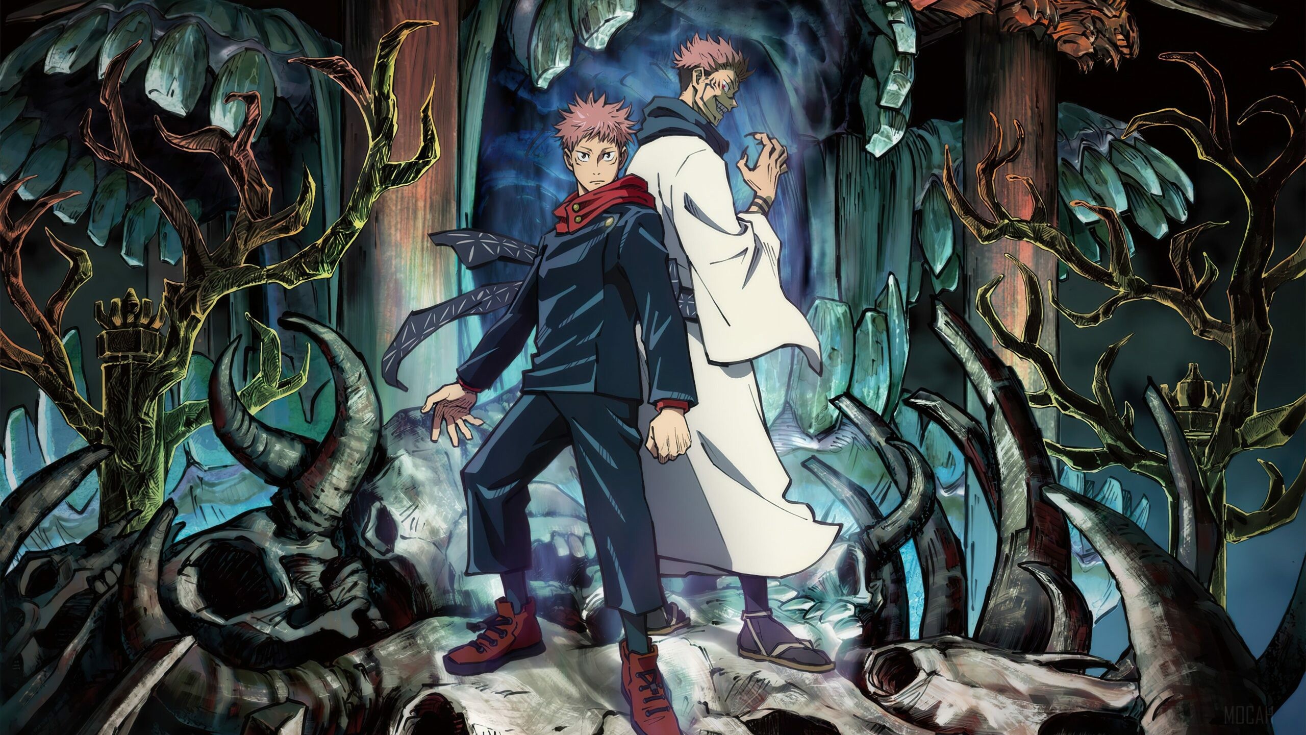 Jujutsu Kaisen, Action-packed, Dark sorcery, Supernatural battles, 2560x1440 HD Desktop