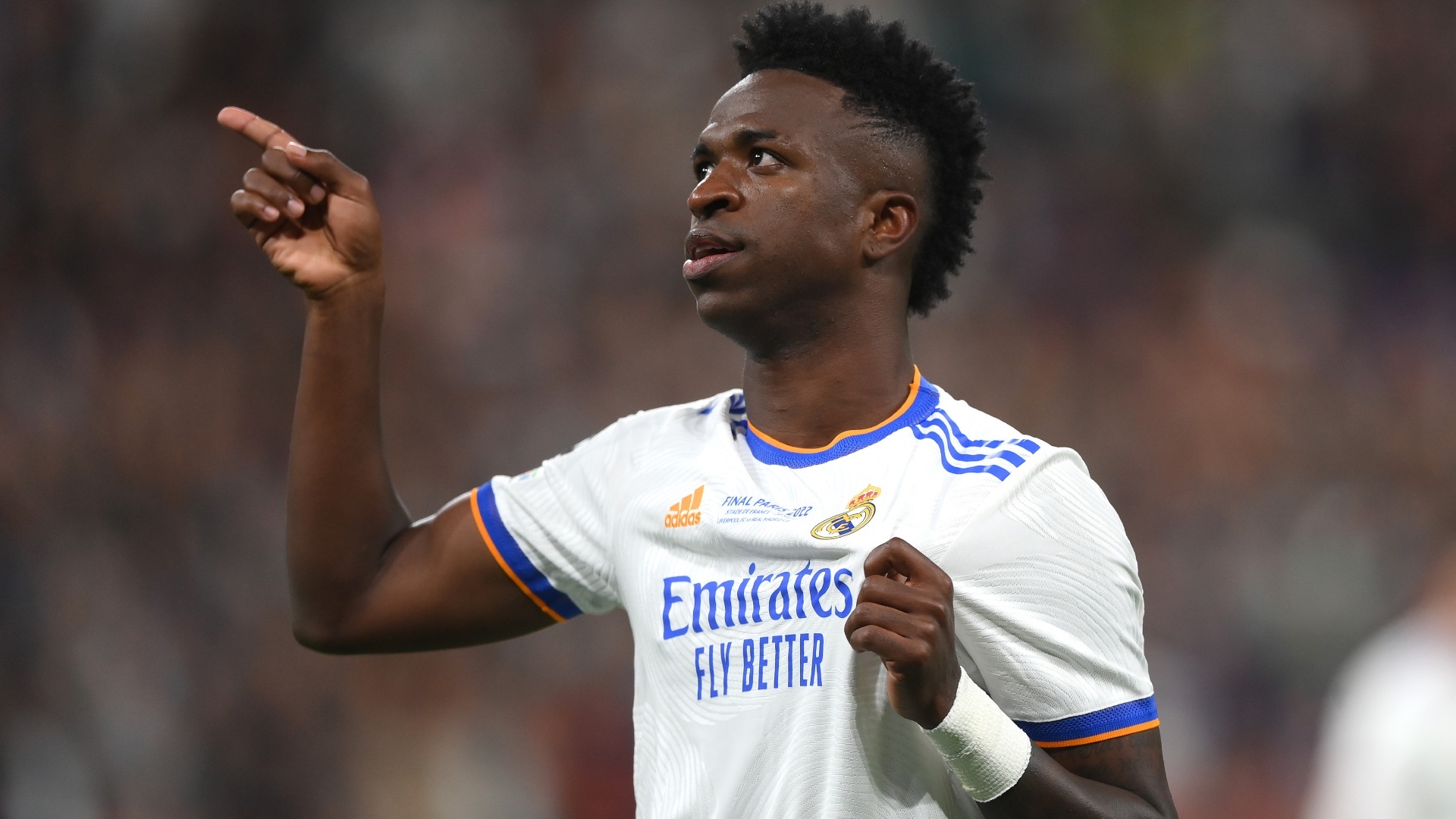 Vinícius Júnior, Real Madrid kit, 2022 UEFA Champions League Final, Full HD Desktop wallpaper