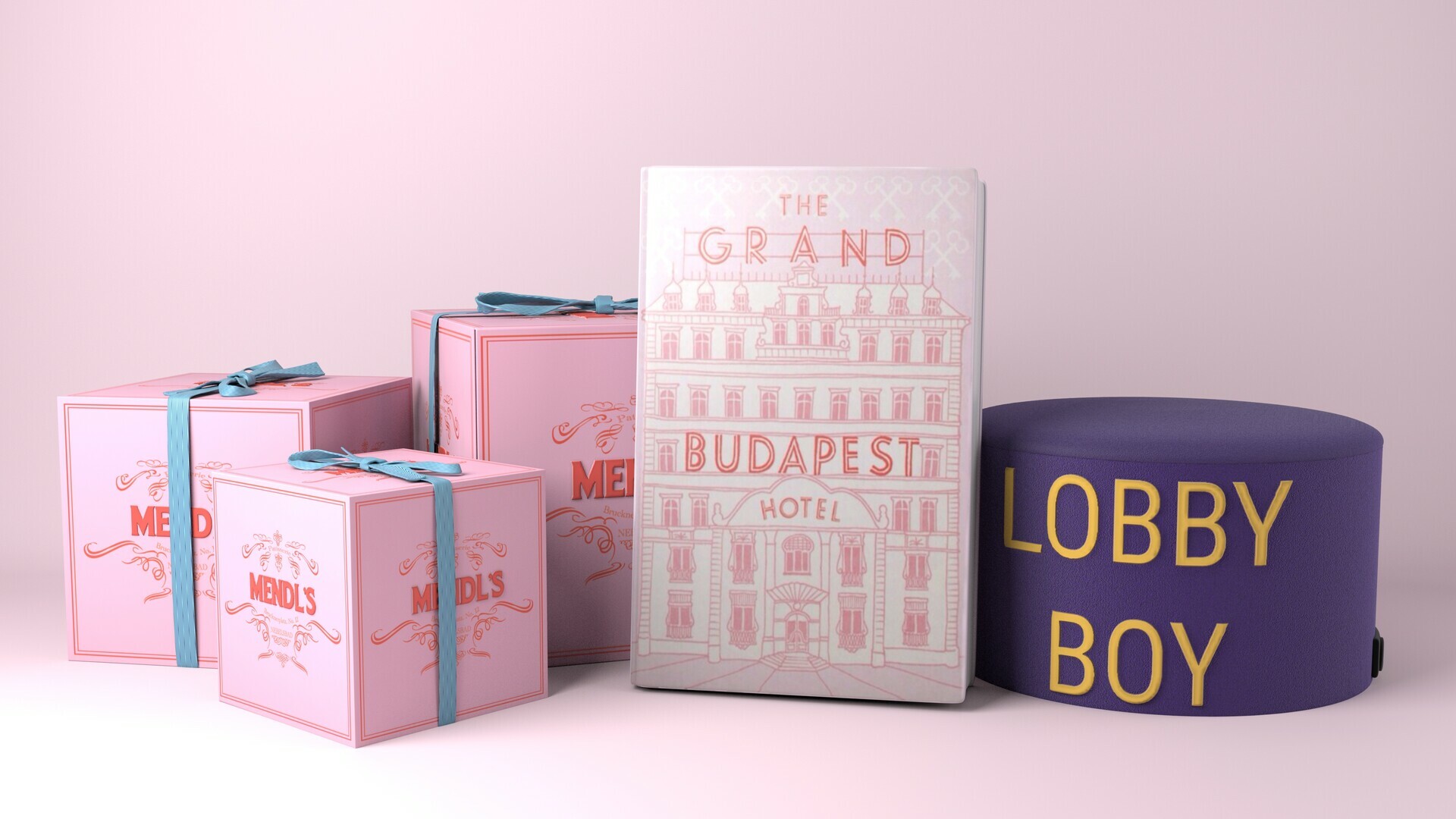 Grand Budapest Hotel, Artistic props, Detailed craftsmanship, Wes Anderson's vision, 1920x1080 Full HD Desktop