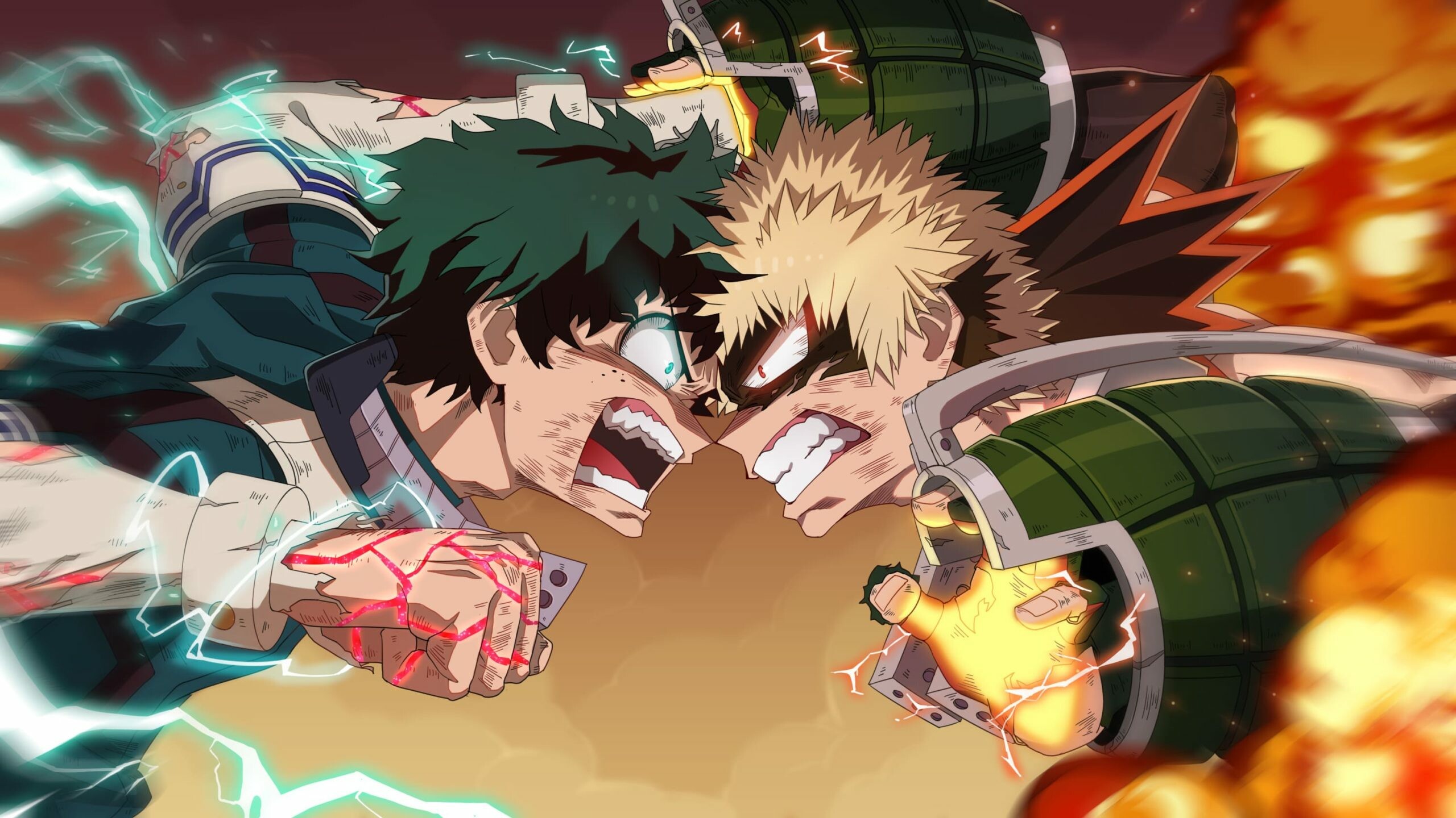 My Hero Academia 4K wallpapers, Action-packed anime, Superhero students, Heroic battles, 2560x1440 HD Desktop