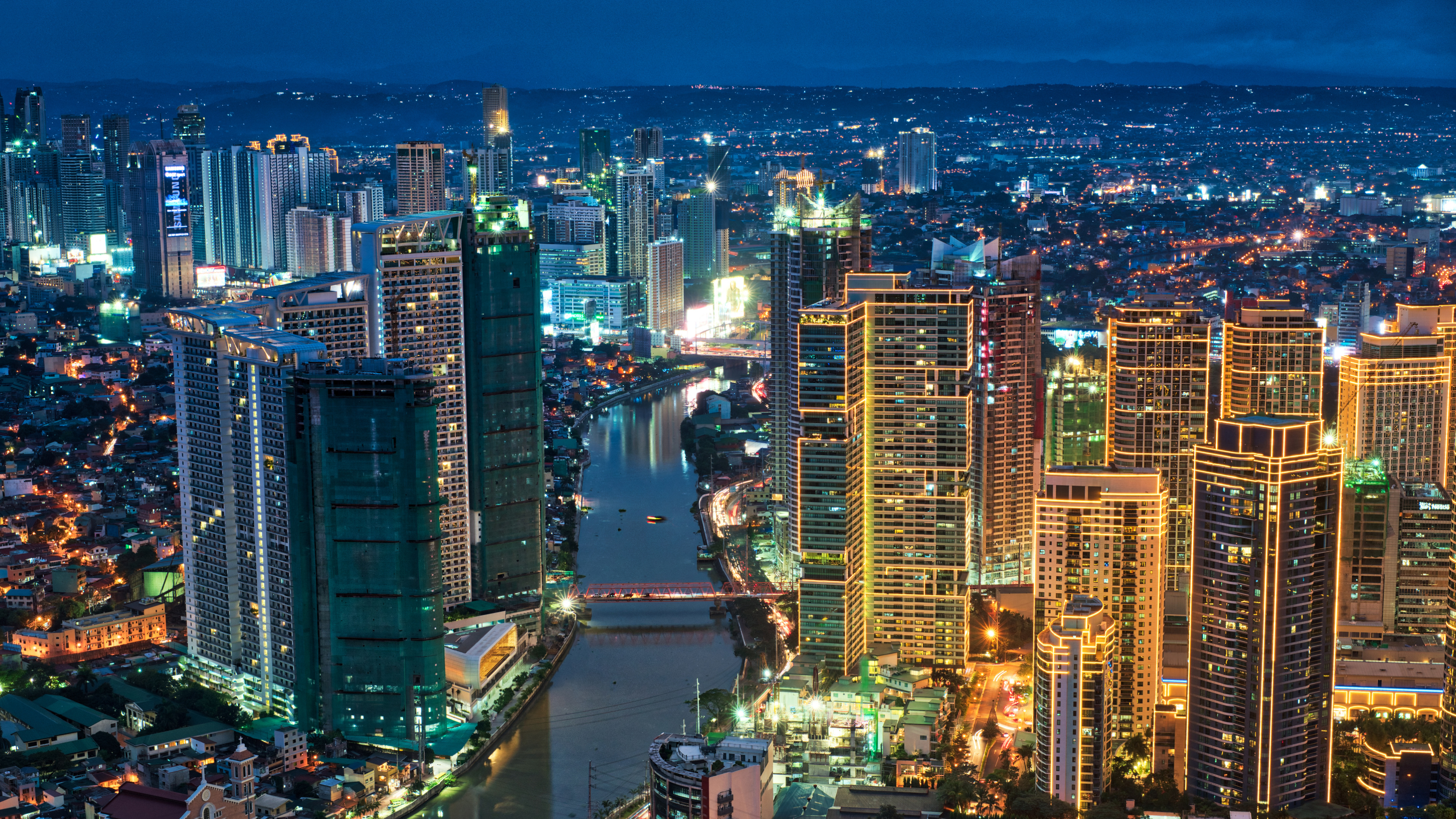 Nightscape, Manila (Philippines) Wallpaper, 3840x2160 4K Desktop