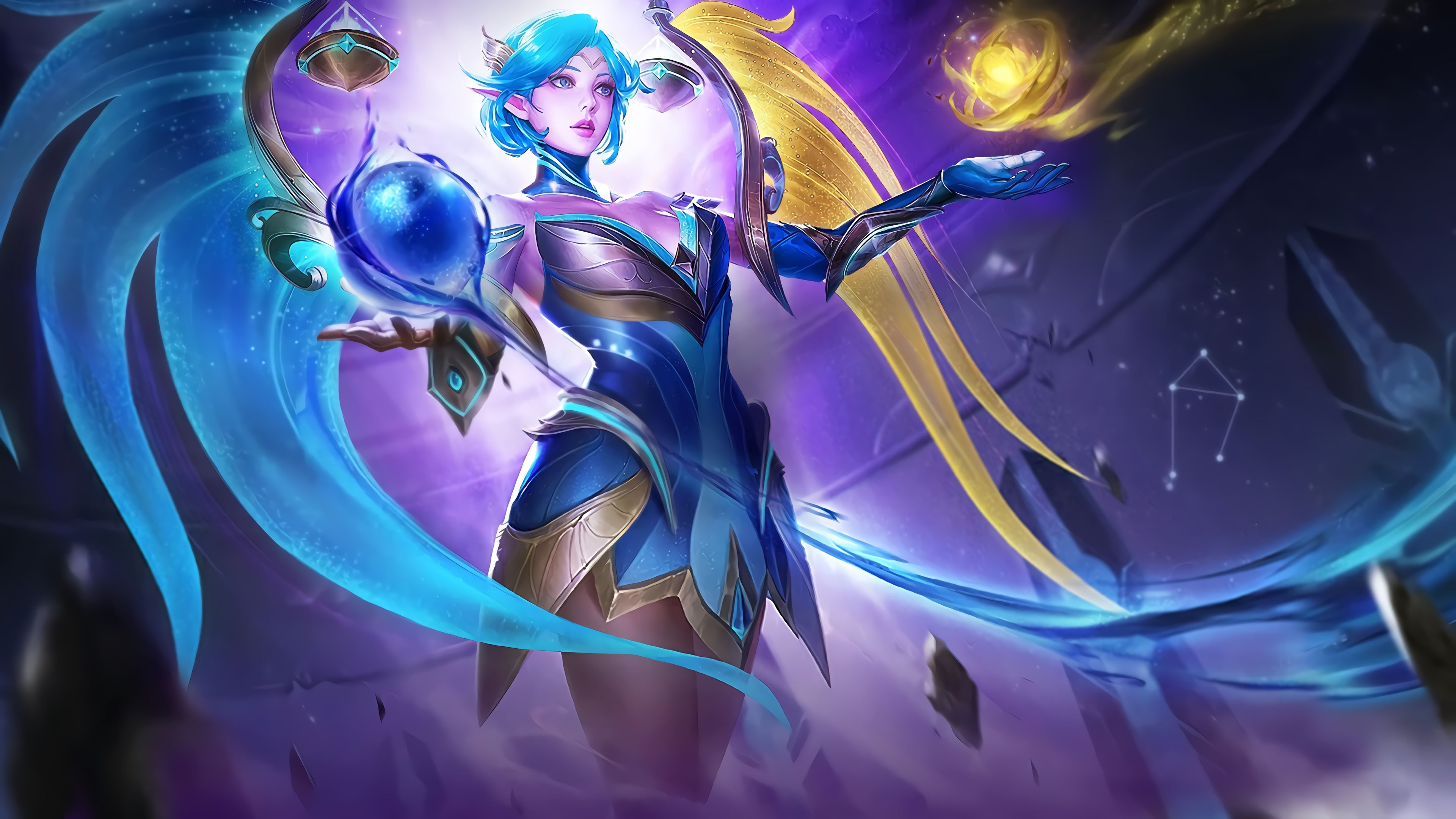 Lunox Libra skin, Libra constellation, Mobile Legends: Bang Bang, 4K Desktop wallpaper