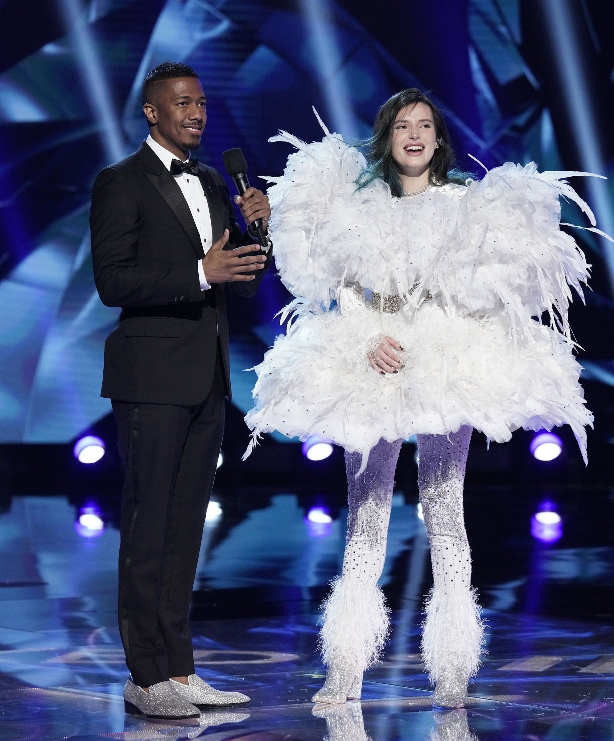 The Swan is Bella Thorne, Singer costumes, Enchanting appearance, Bella Thorne, 2000x2400 HD Phone