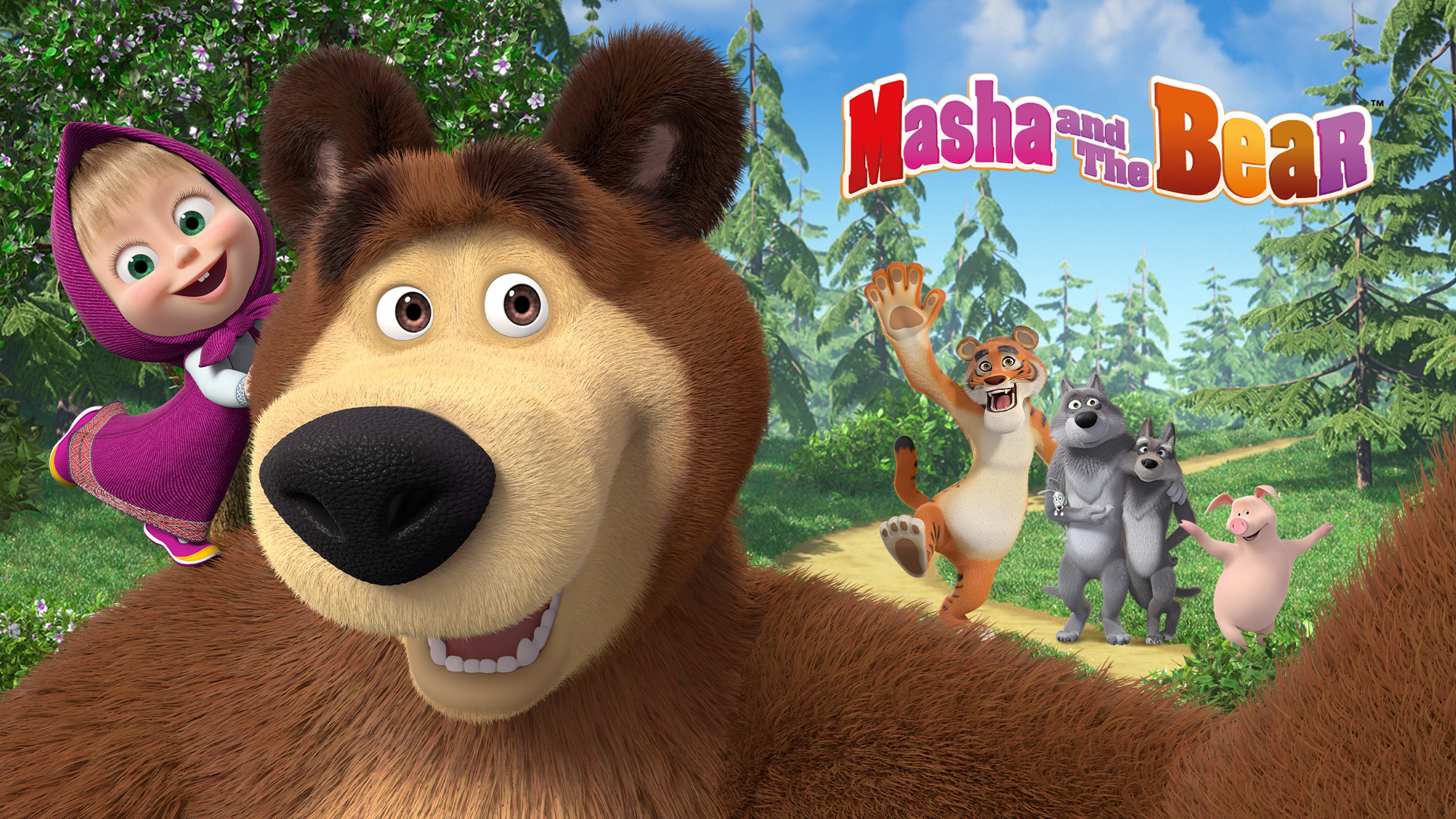 Masha and the Bear, 4K wallpapers, Top free, Backgrounds, 1920x1080 Full HD Desktop