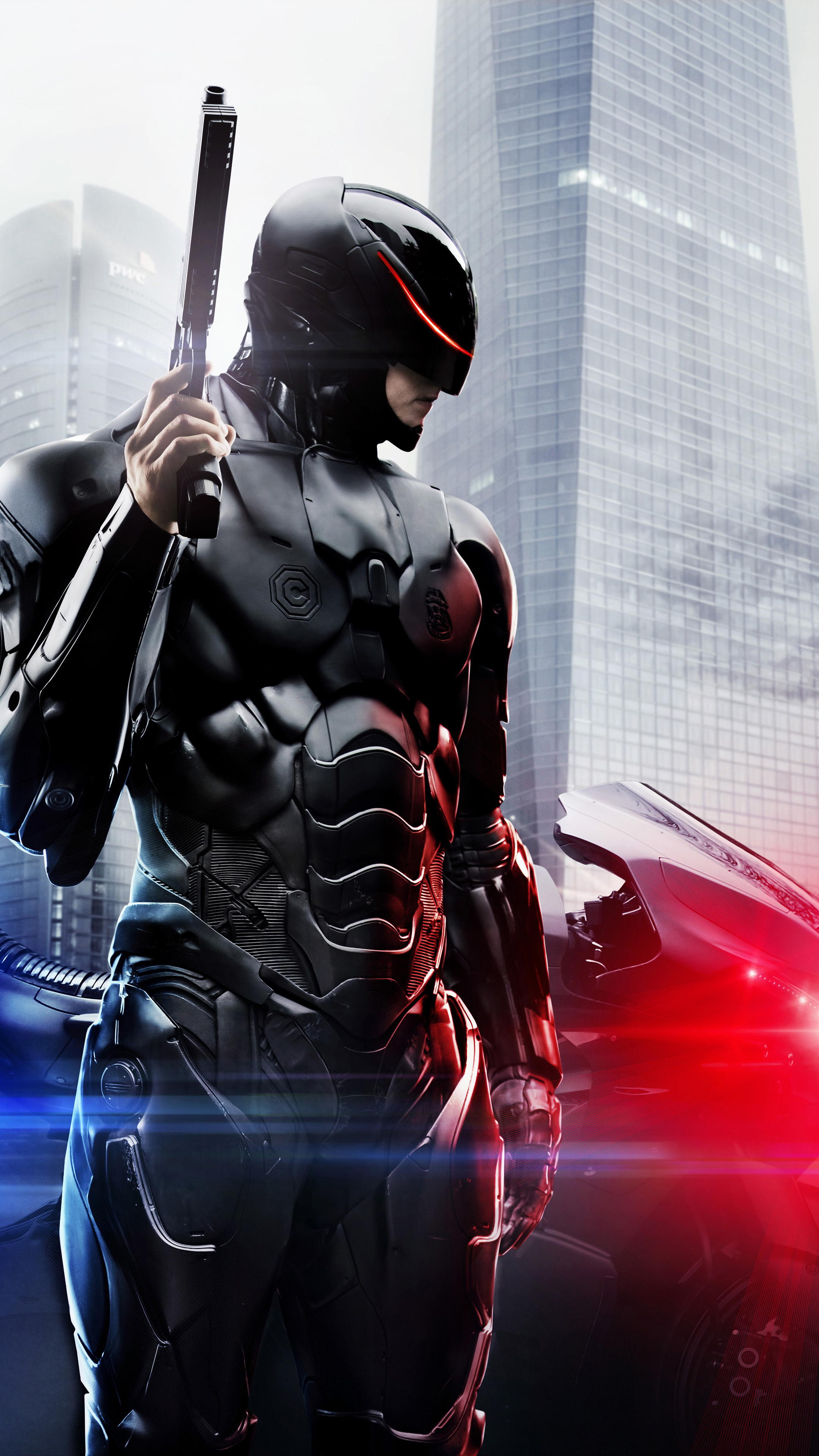 RoboCop 8K, Sony Xperia X, Ultra HD wallpapers, Cybernetic cop, 2160x3840 4K Phone