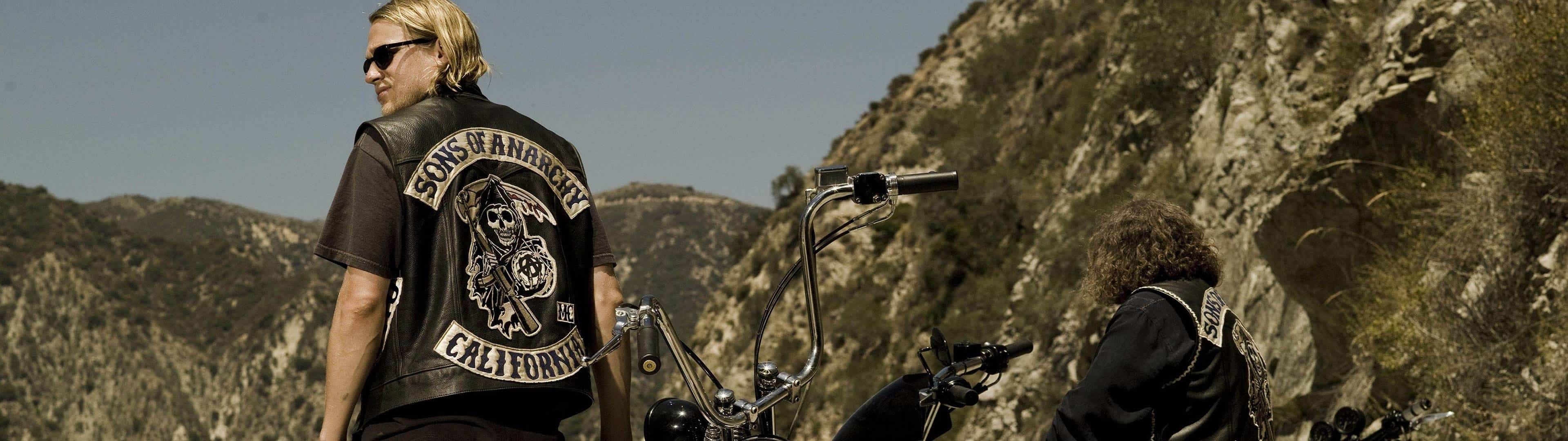 Jax Teller, Sons of Anarchy kutte, Bobby Munson, Dual Screen Desktop wallpaper