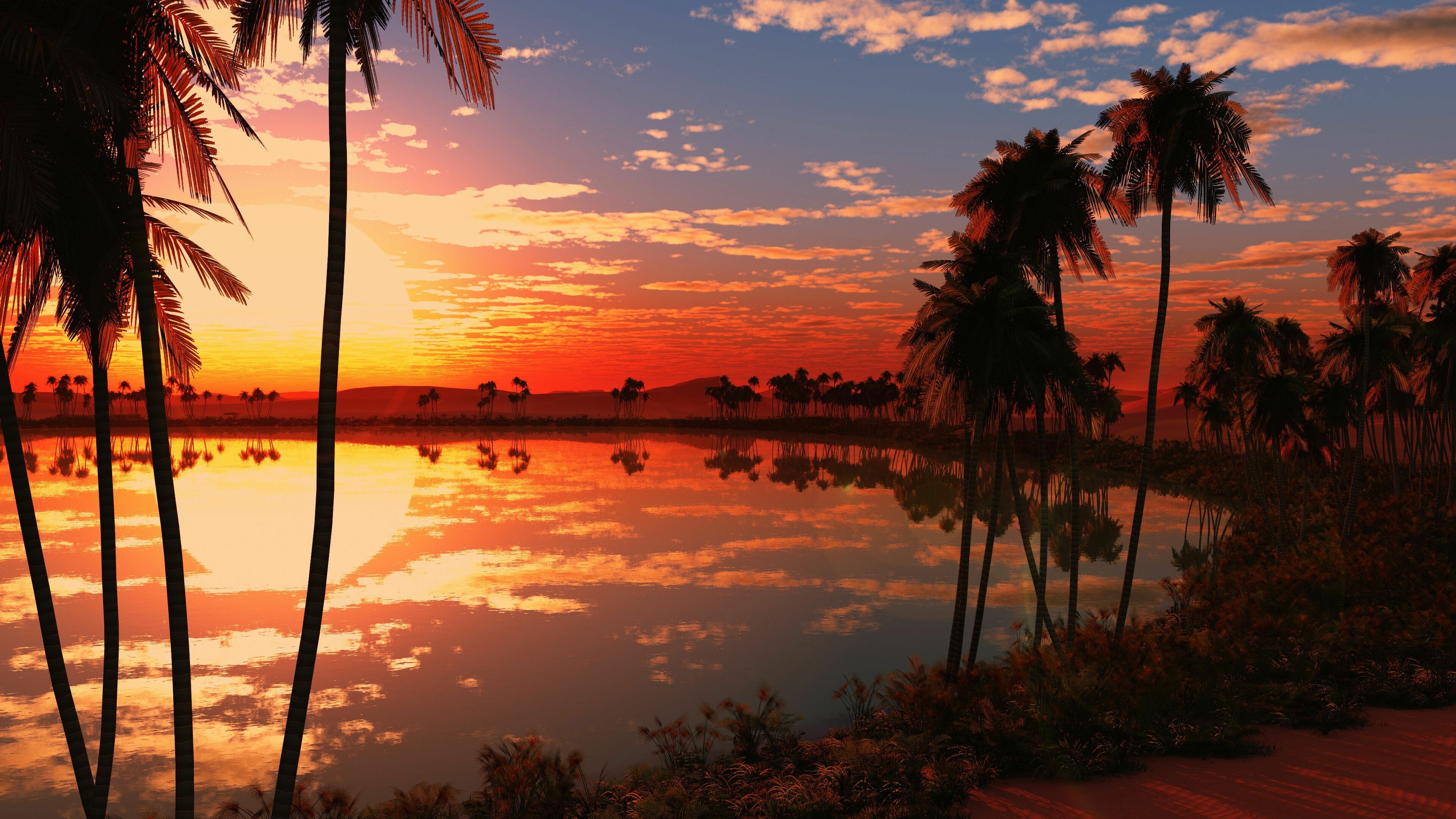 Reflection, Sunsets Wallpaper, 3840x2160 4K Desktop