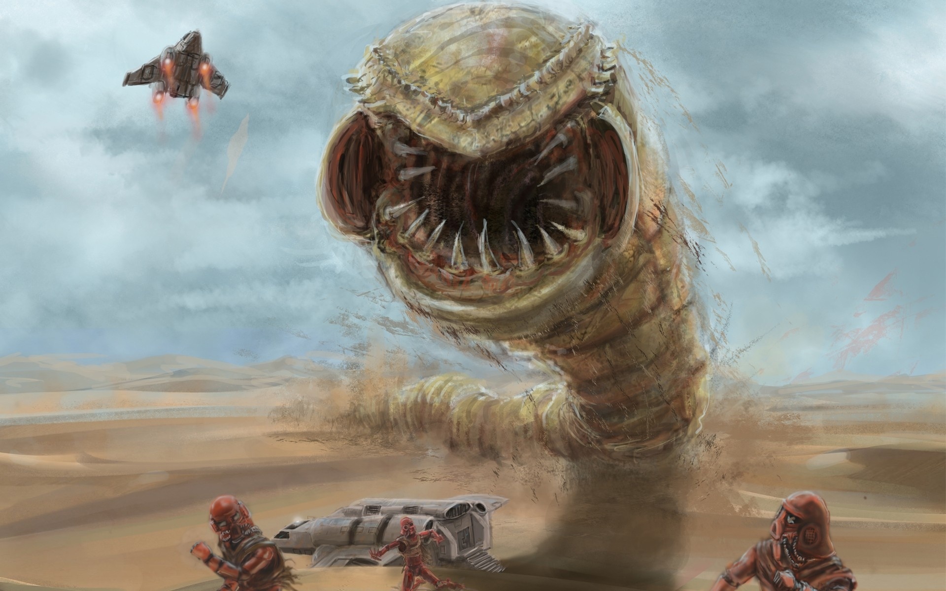 Dune worm game, Video games artwork, Wallpaper, 1920x1200 HD Desktop