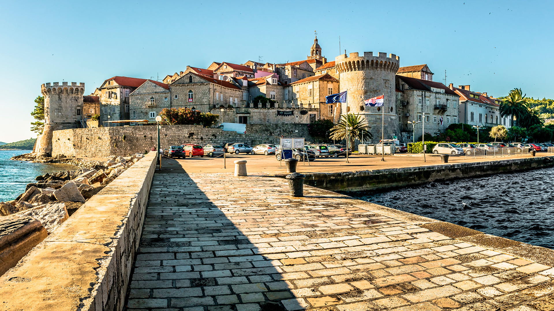 Korcula, Sailing routes, Croatian islands, Coastal beauty, 1920x1080 Full HD Desktop