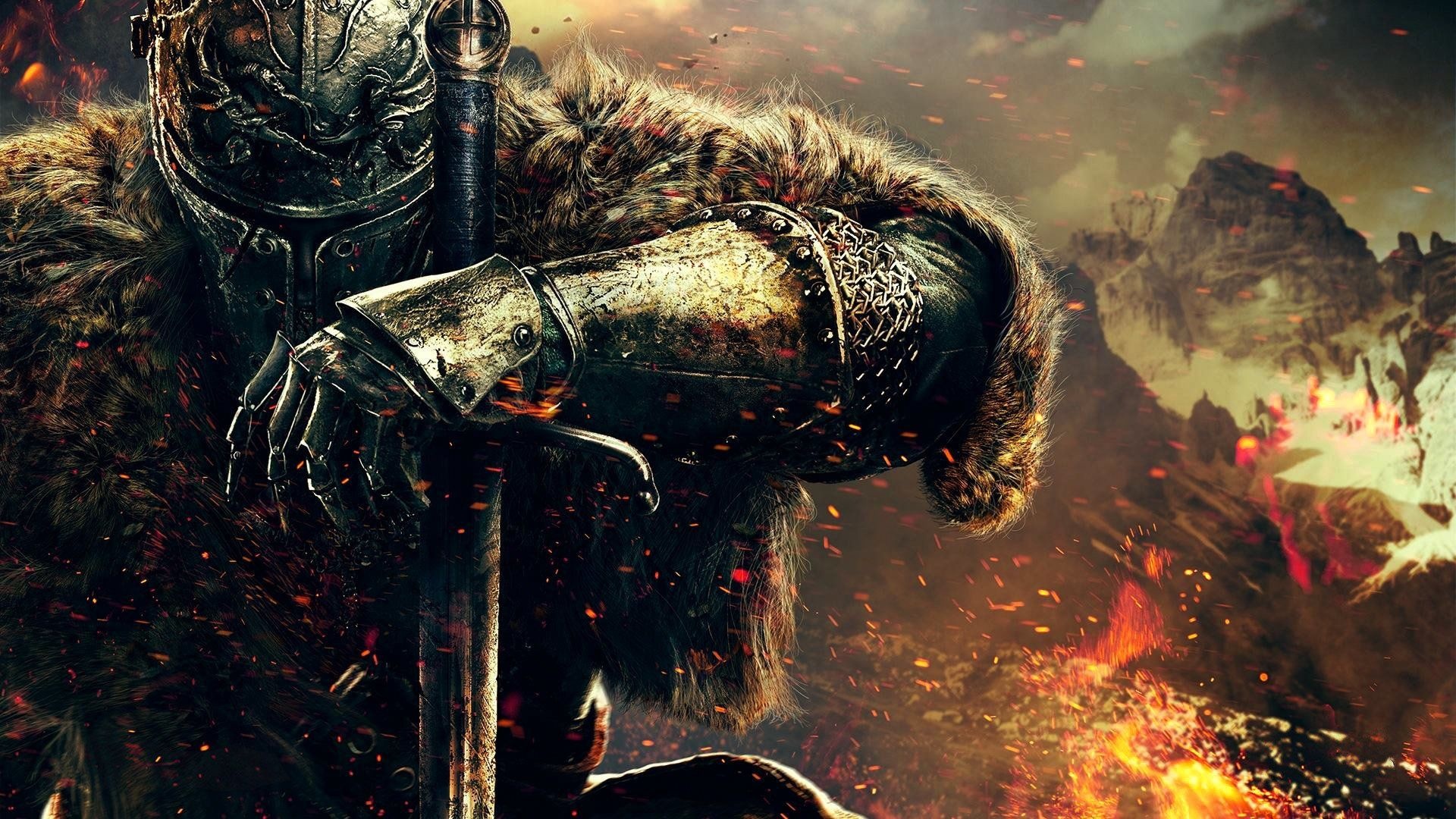 Faraam Knight, Dark Souls II, glowing embers, Full HD Desktop wallpaper