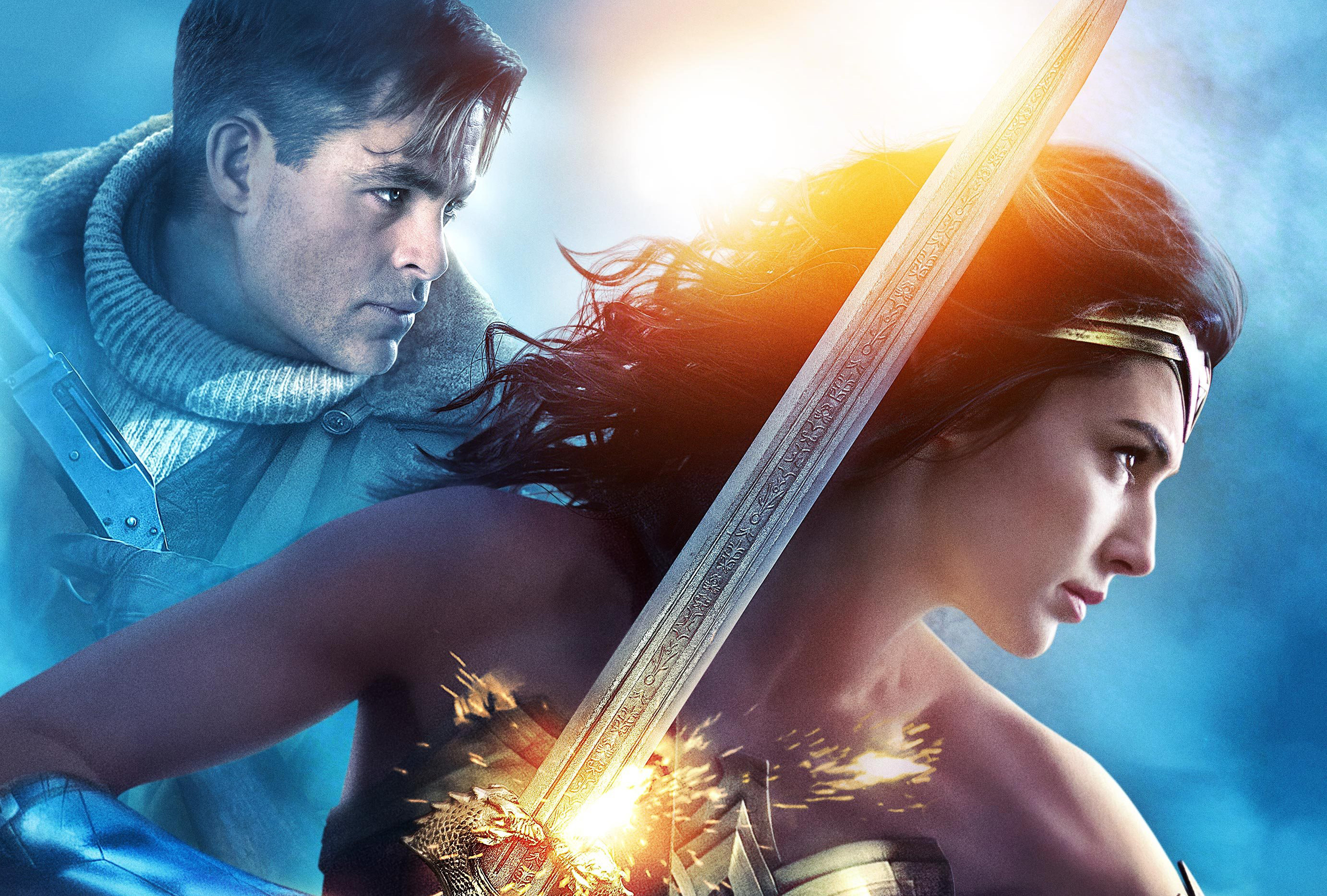 Chris Pine, Gal Gadot, Wonder Woman, Movies, 2770x1870 HD Desktop