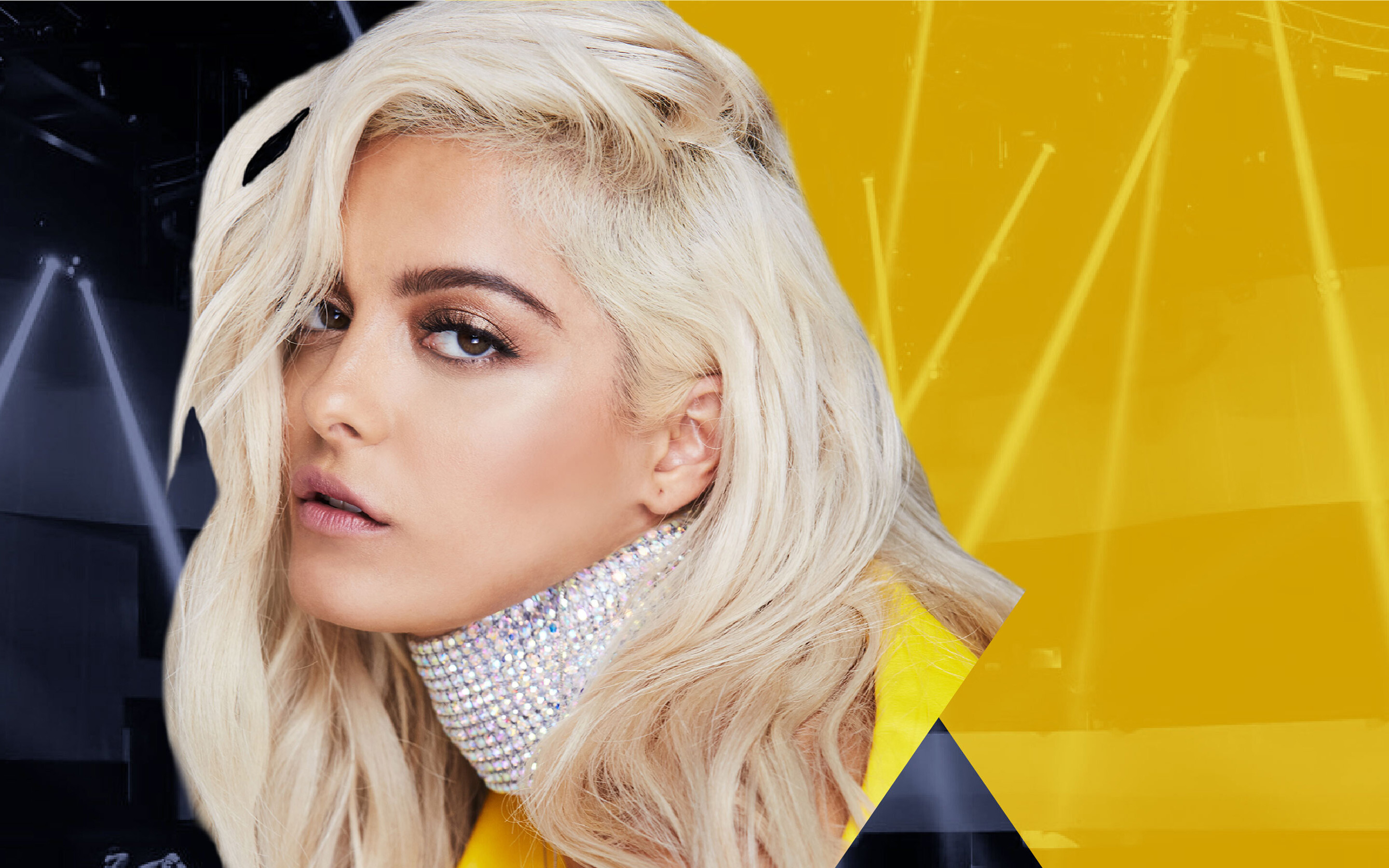 Bebe Rexha, Fan art, American celebrity, High quality, 2880x1800 HD Desktop