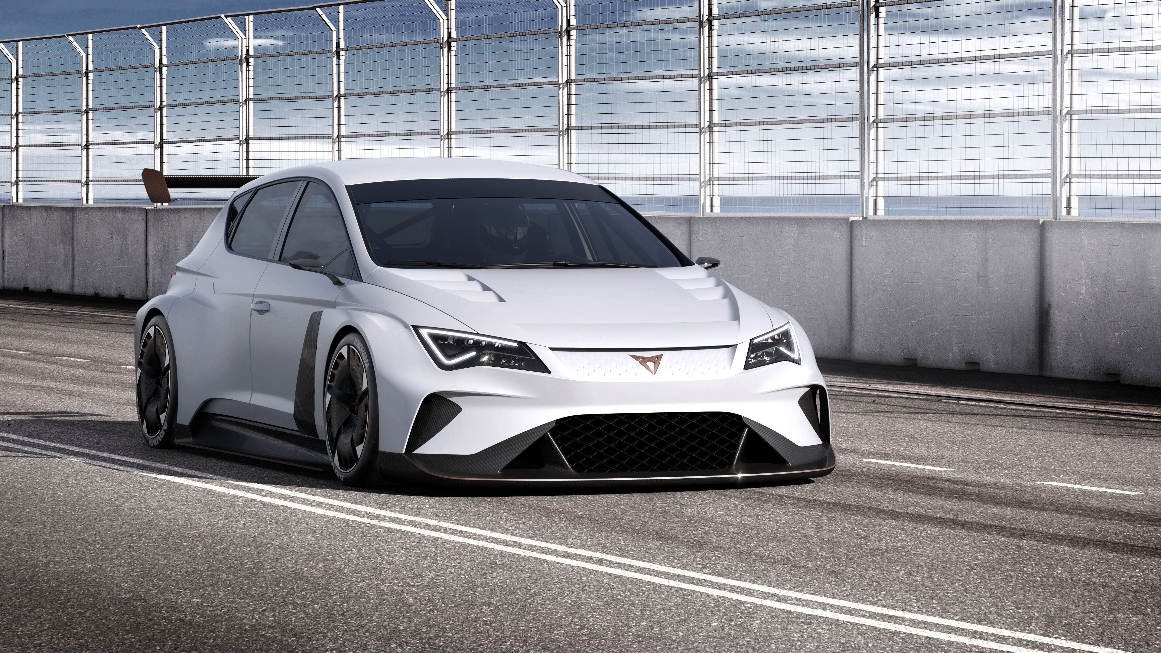 Seat Leon, Cupra E Racer, HD wallpapers, 2018, 3840x2160 4K Desktop