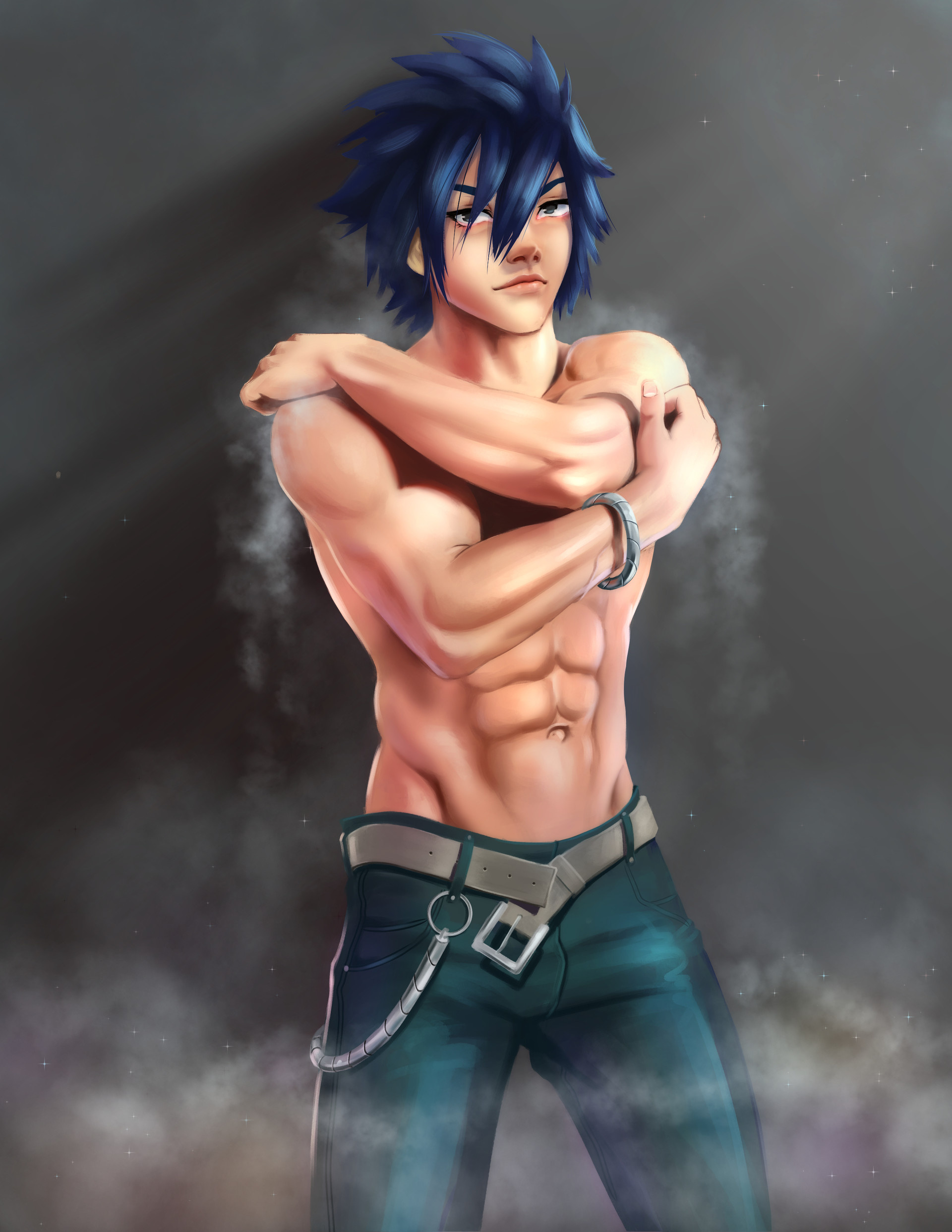 Gray Fullbuster, Anime character, Ice magic, Powerful warrior, 1920x2490 HD Phone