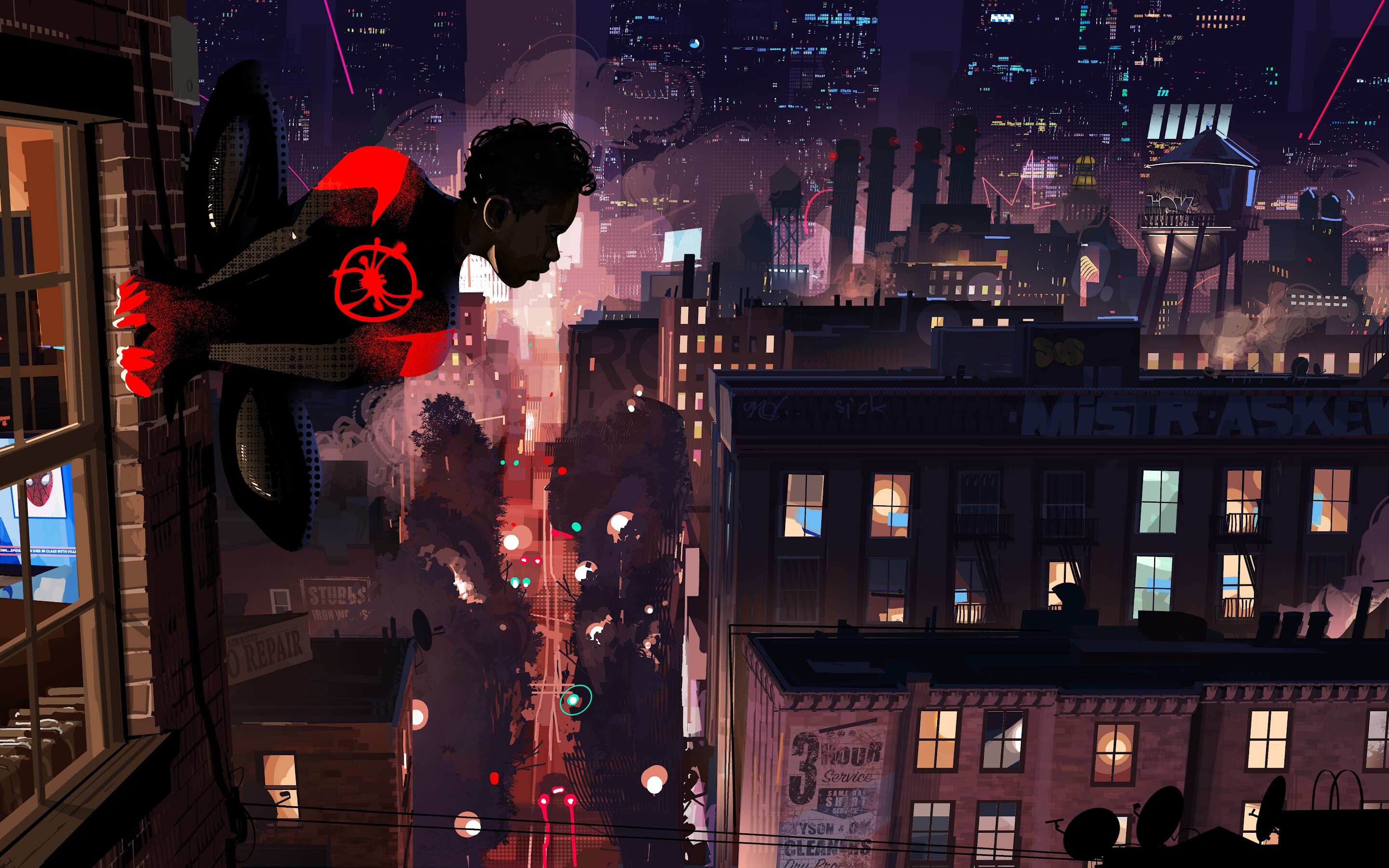 Miles Morales, Spider-Verse adventure, Stunning desktop wallpaper, 4K resolution, 2880x1800 HD Desktop