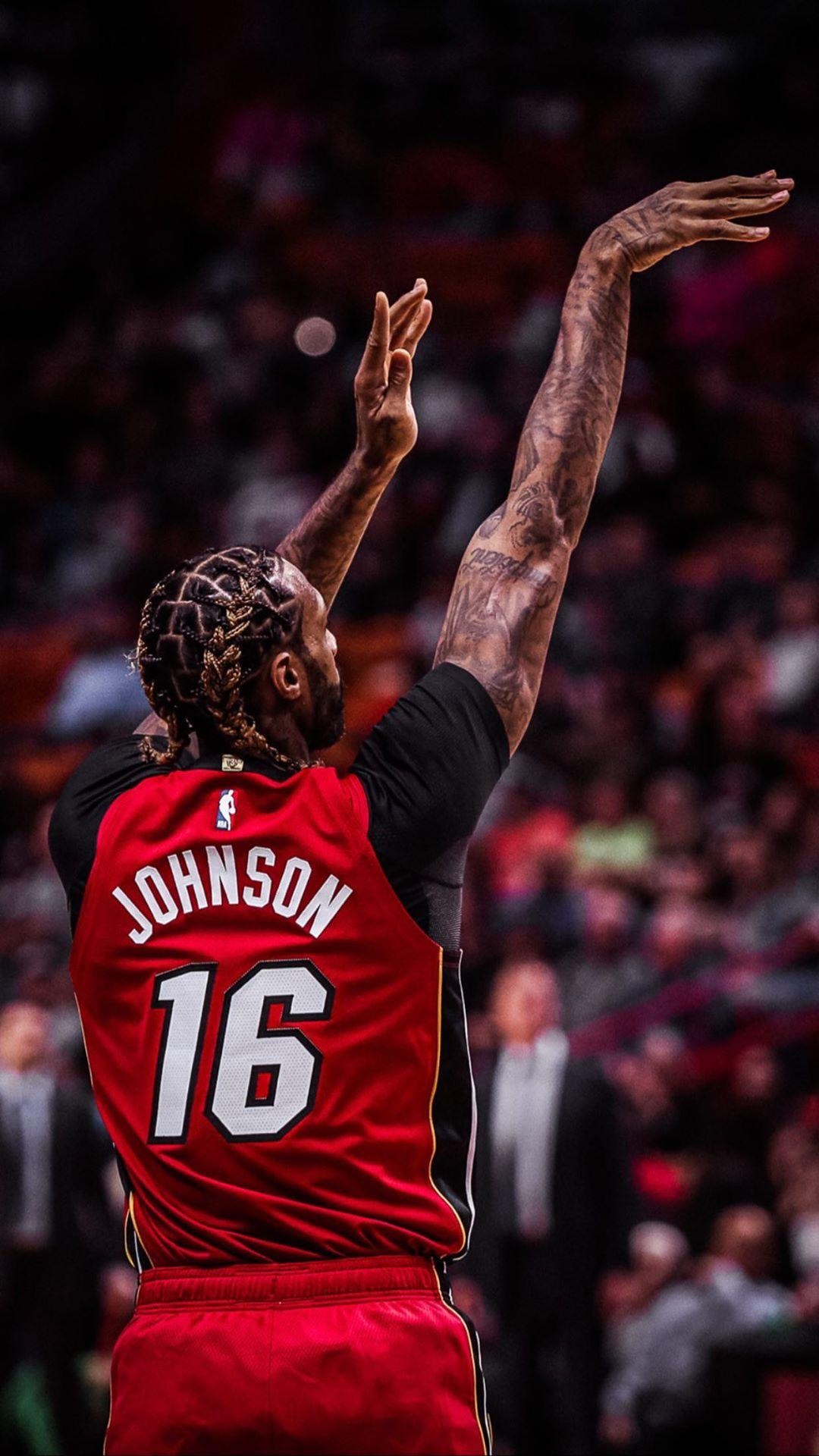 James Johnson, Miami Heat Wallpaper, 1080x1920 Full HD Phone