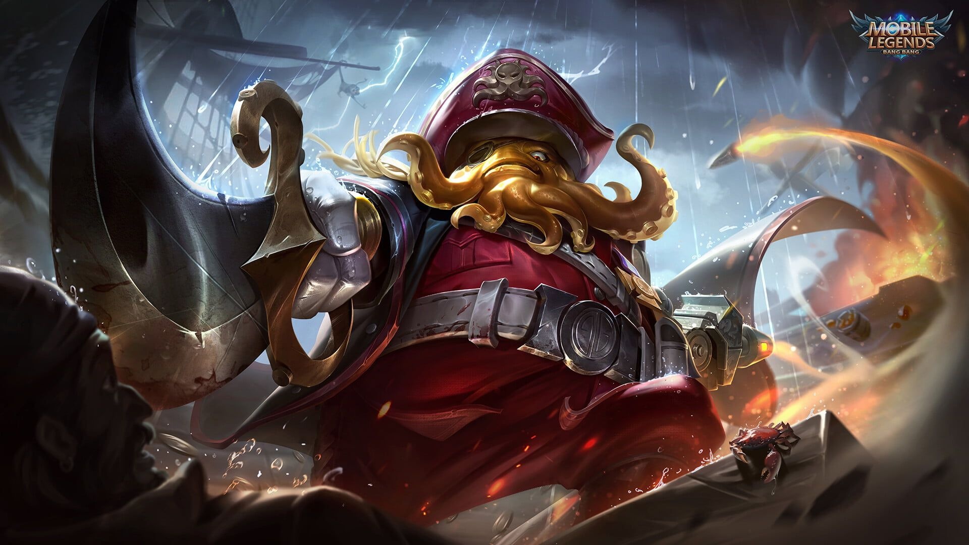 Bane (Mobile Legends), Mobile Legends Bang Bang, pirate cutlass, Full HD Desktop wallpaper