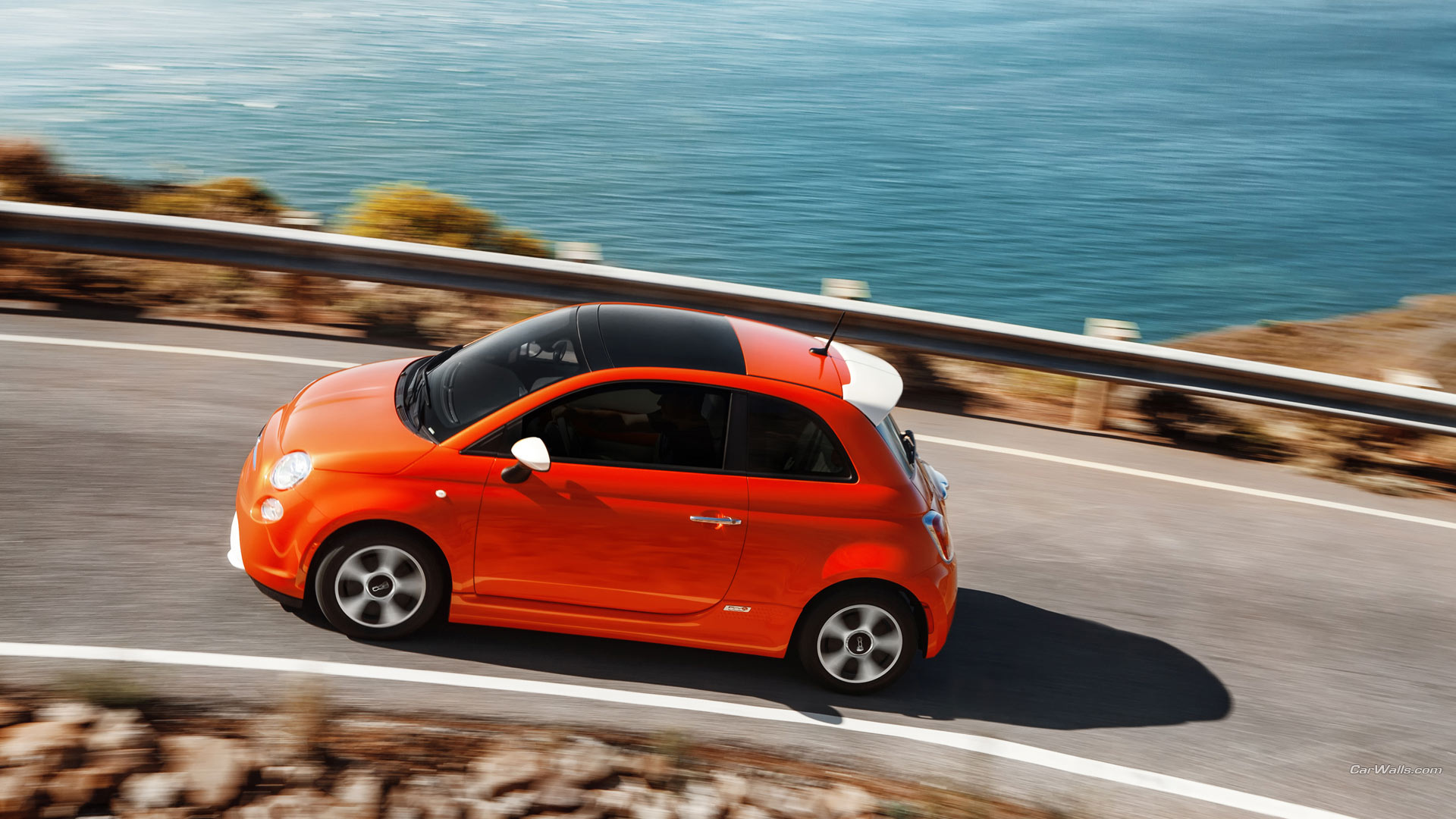 Fiat 500E, Sustainable urban transport, Electric mobility, Green innovation, 1920x1080 Full HD Desktop
