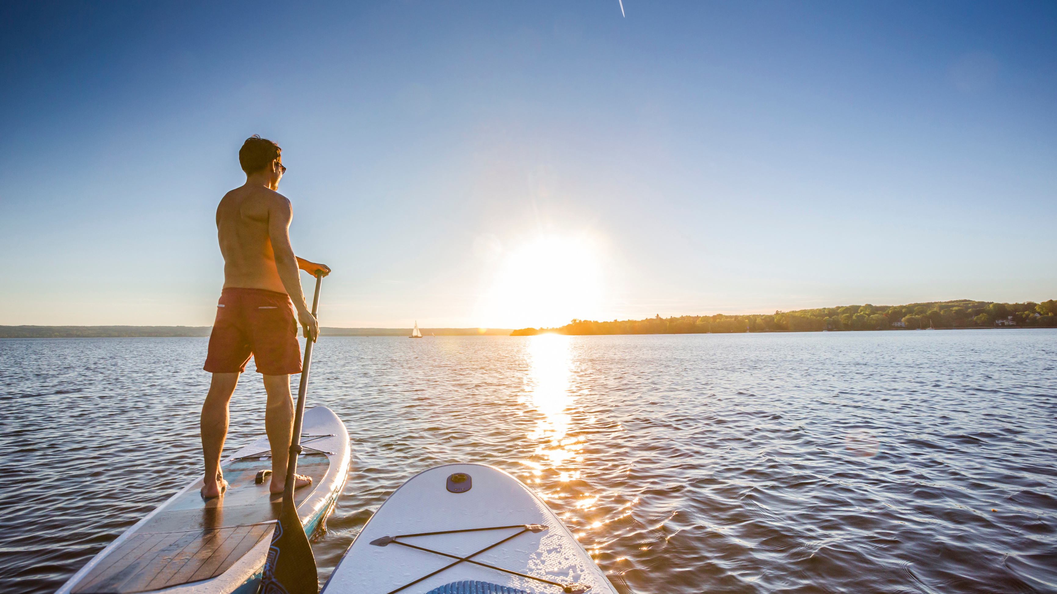 Paddleboarding guide, Stand up paddleboarding, First-timer tips, Water sport, 3470x1950 HD Desktop