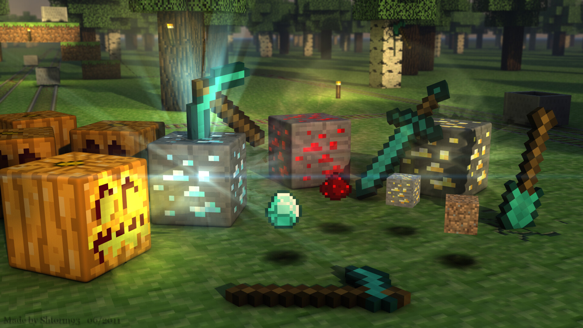 Minecraft game, HD 1080p wallpaper, Stunning imagery, Digital artwork, 1920x1080 Full HD Desktop