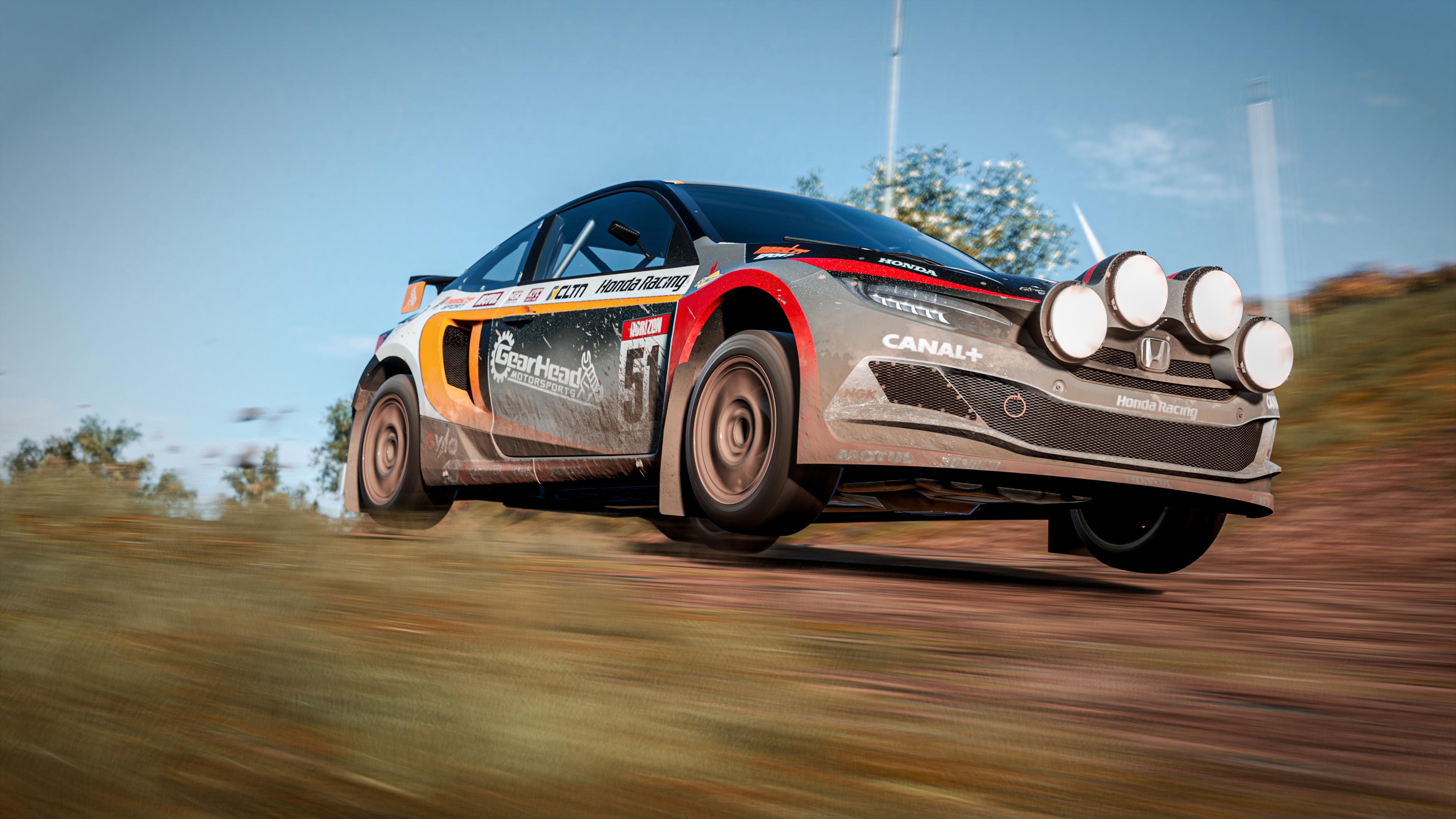 Mudkicker Honda Civic, Rallycross, FH4 PC, Motorsport, 3840x2160 4K Desktop