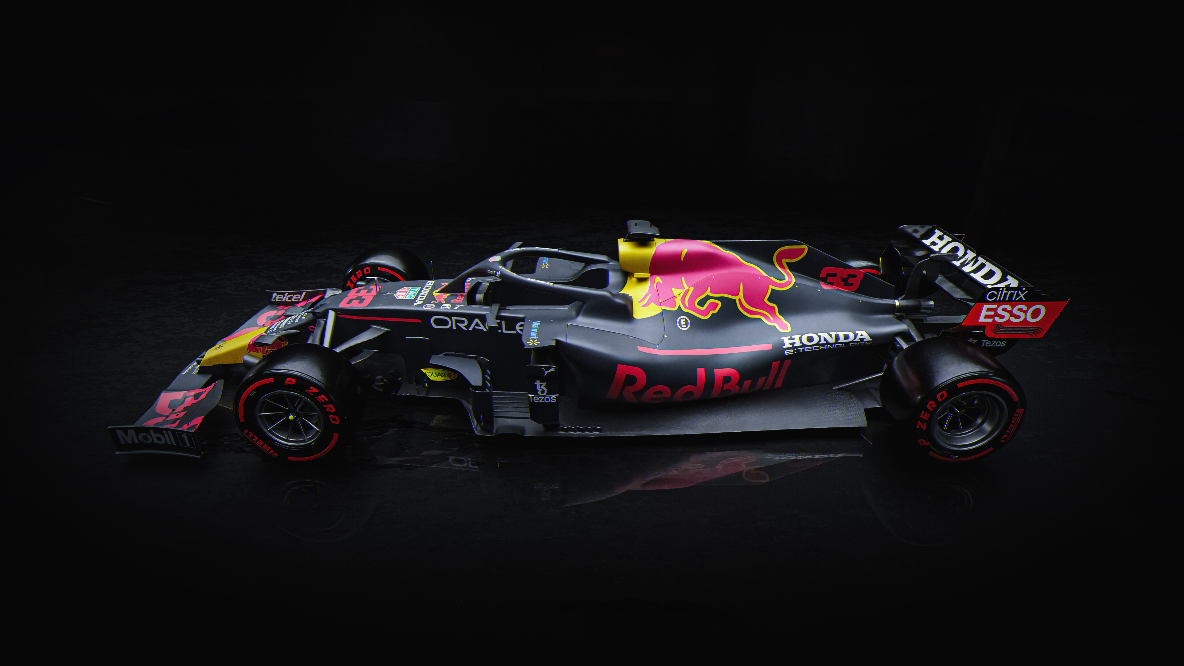 RB16B Podium, Oracle Red Bull Racing Wallpaper, 3840x2160 4K Desktop