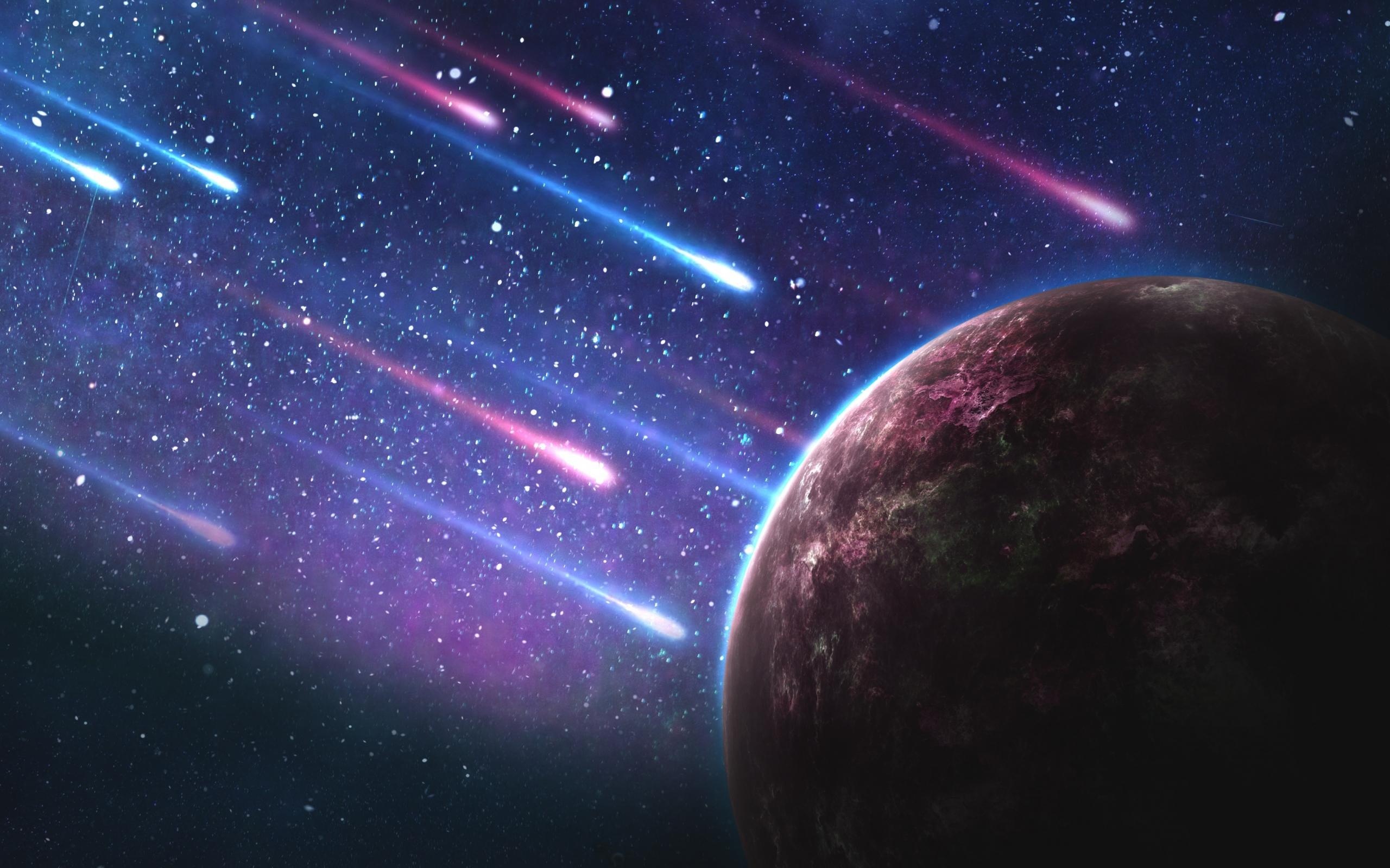 Meteor shower, Cosmos Wallpaper, 2560x1600 HD Desktop