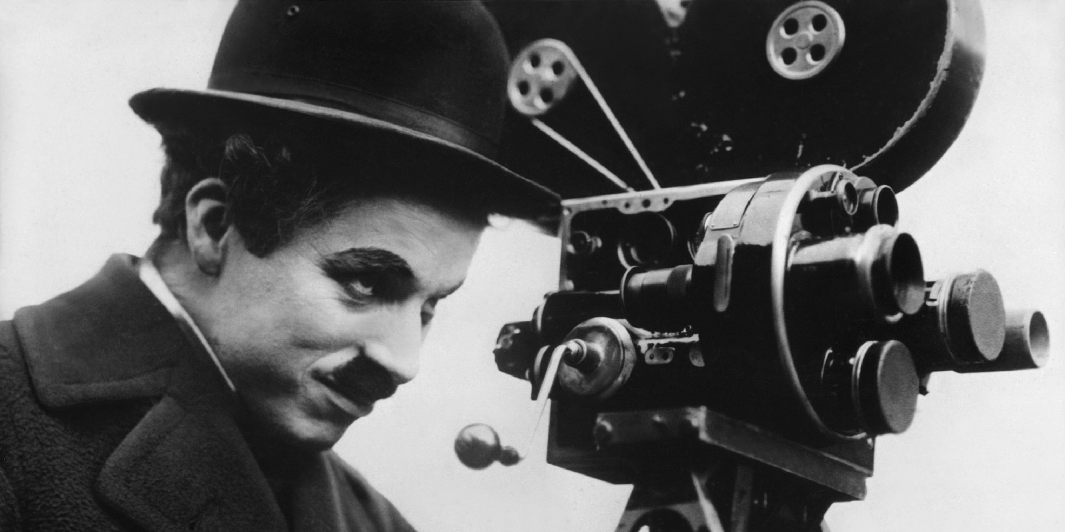 High-resolution wallpaper, John Johnson, Retro allure, Charlie Chaplin, 2160x1080 Dual Screen Desktop