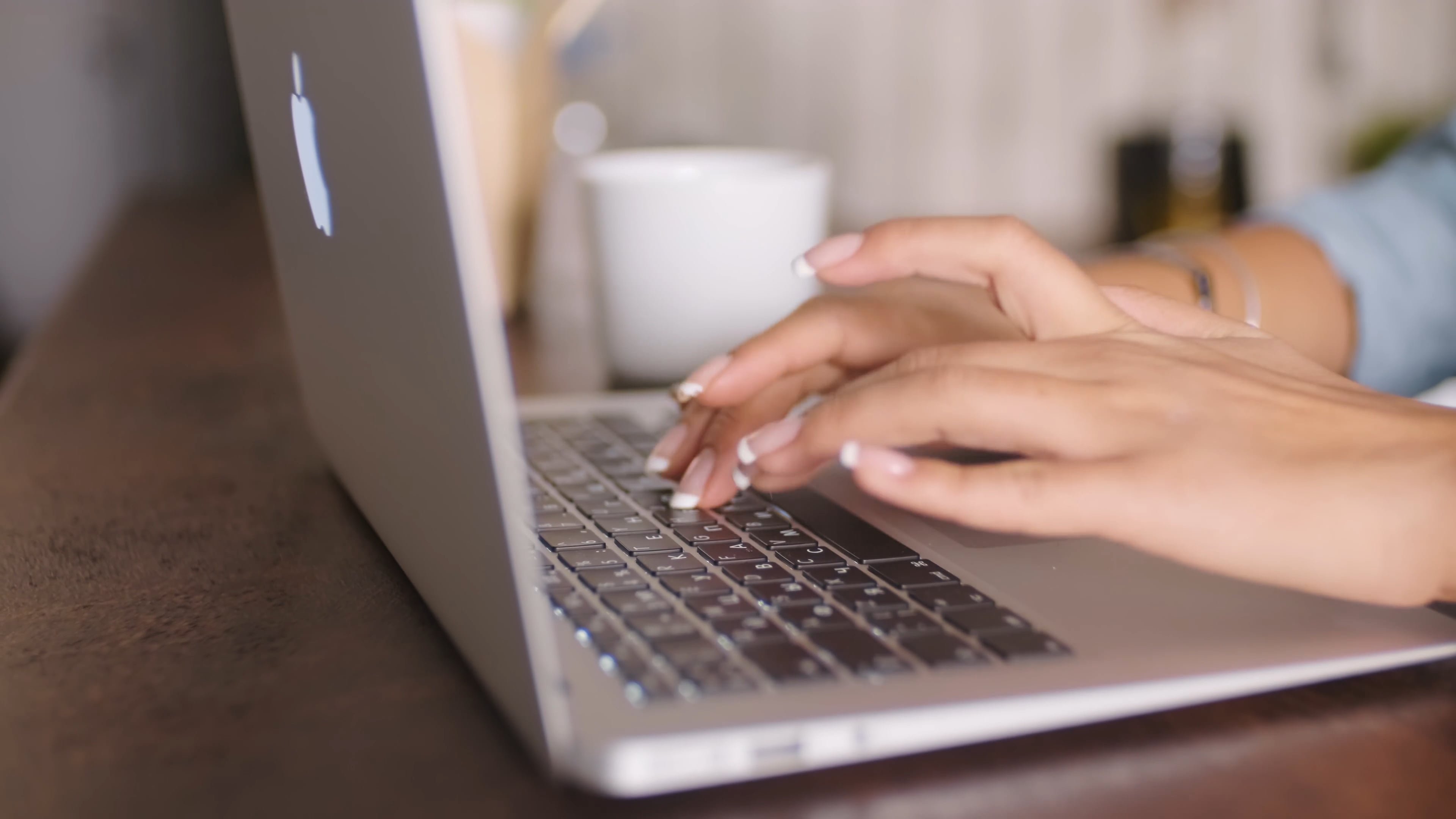 Typing on laptop, Working remotely, Digital communication, Online activities, 3840x2160 4K Desktop