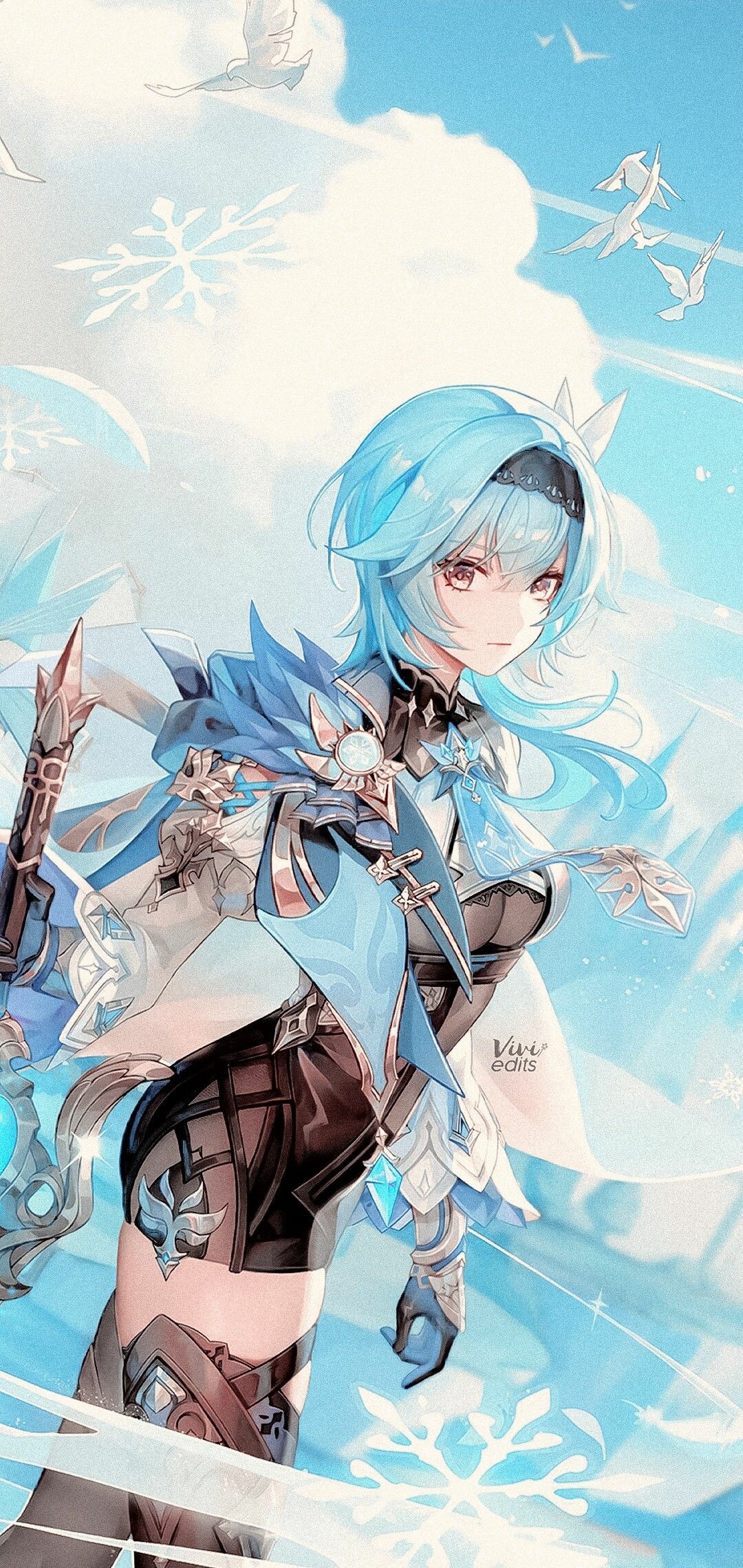 Eula, Genshin Impact Wallpaper, 1080x2280 HD Phone