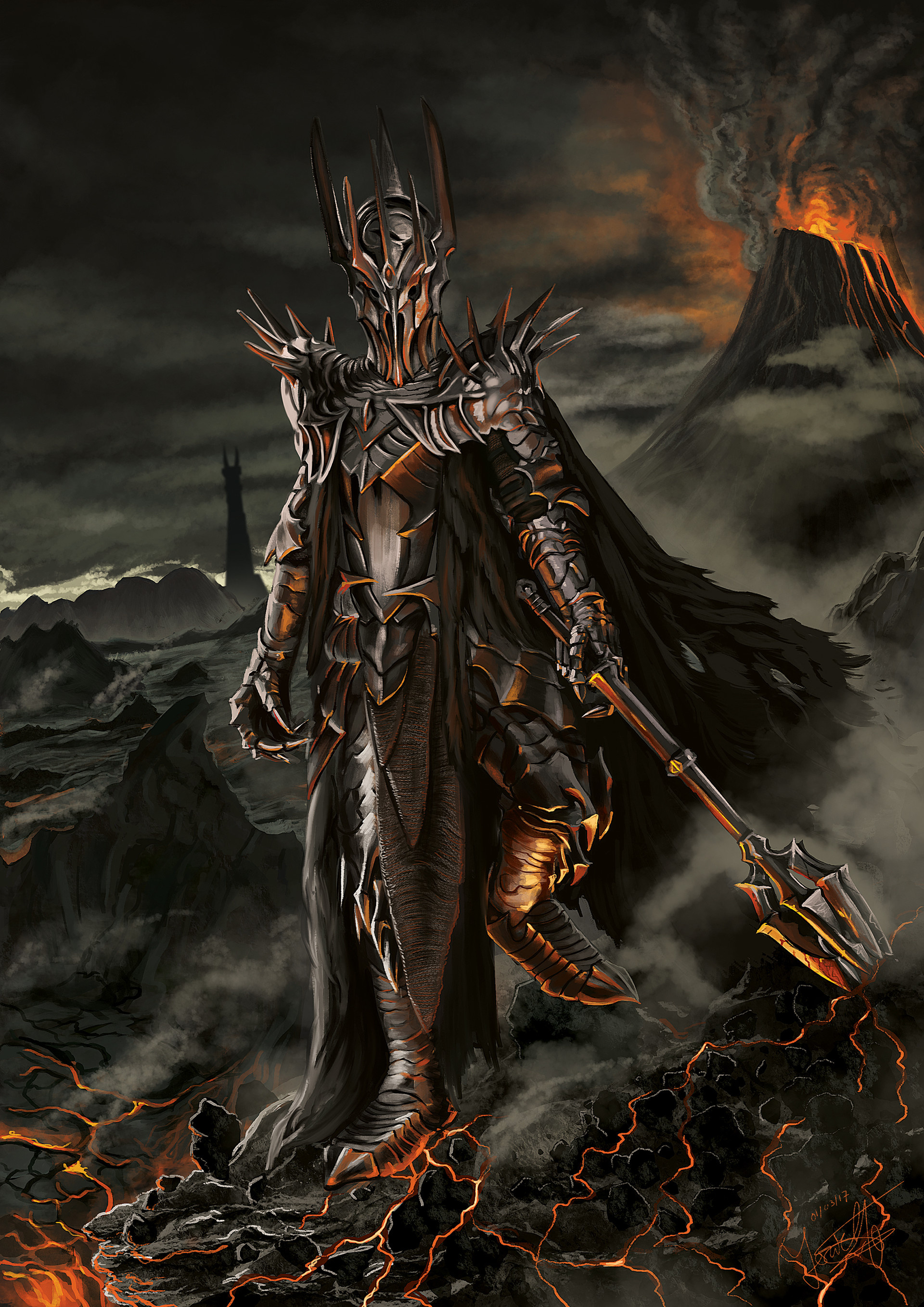 Sauron, Movies, Artstation, Dark Lord, 1920x2720 HD Phone