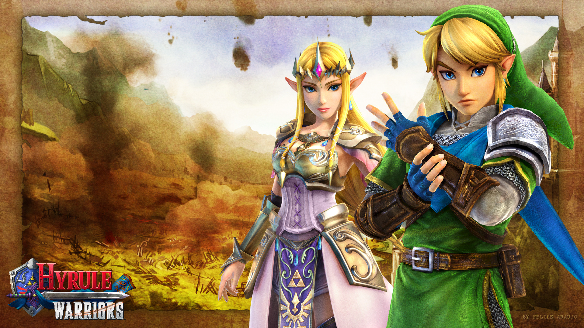 Zelda and Link, Hyrule Warriors Wallpaper, 1920x1080 Full HD Desktop