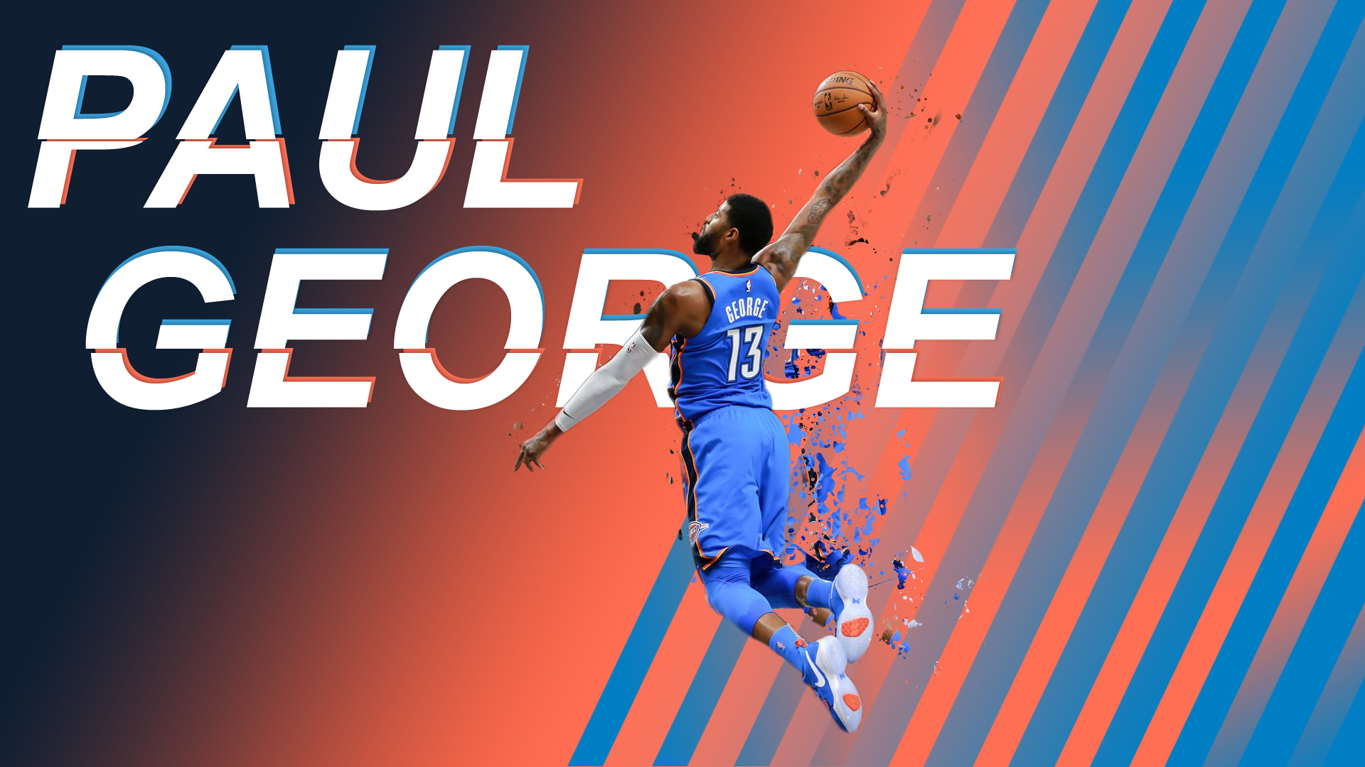 Paul George, Logo wallpapers, Representing the player, Personalized aesthetics, 1920x1080 Full HD Desktop