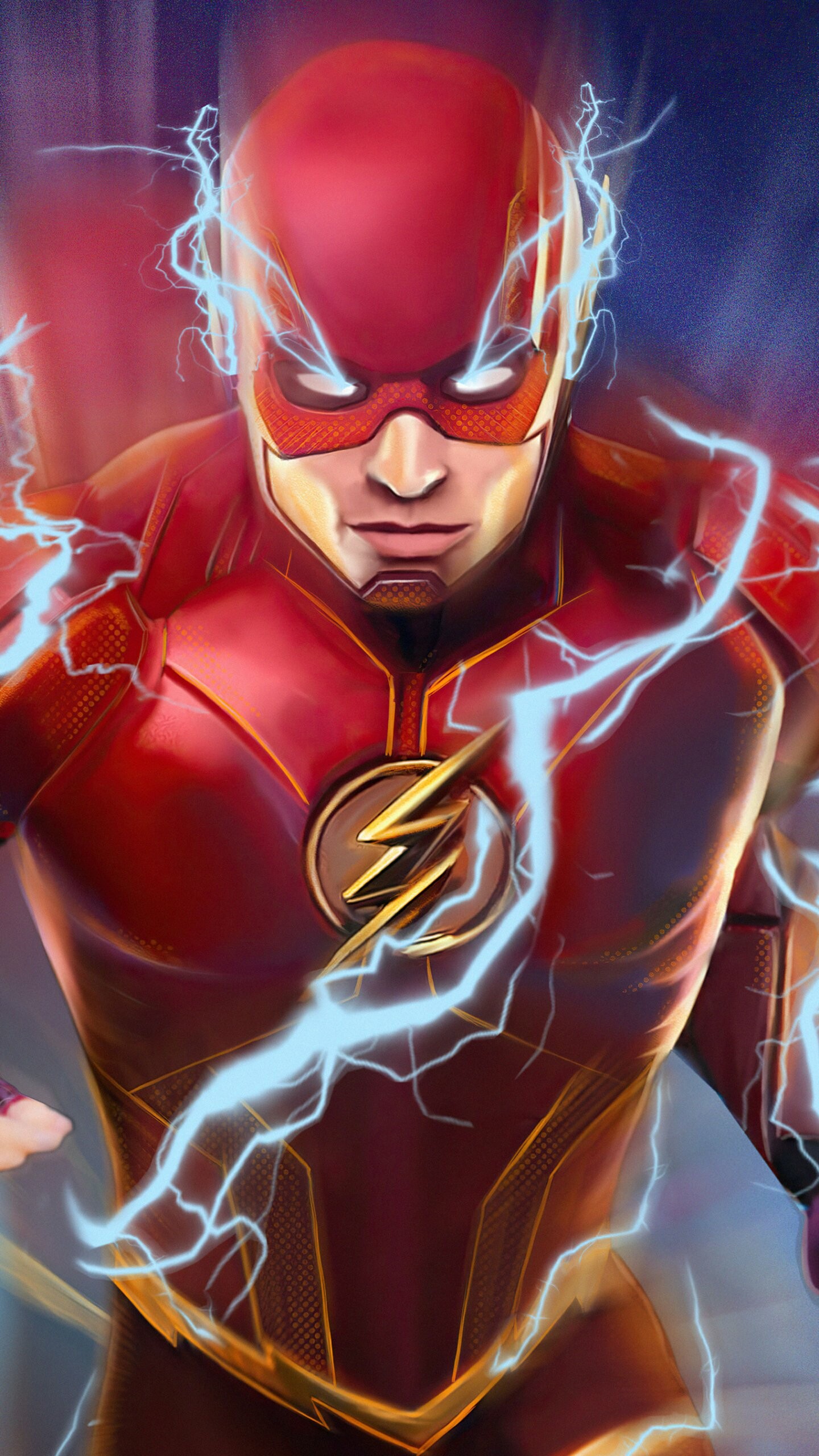 Flash, DC Comics, Superhero speedster, Scarlet Speedster, 1440x2560 HD Phone