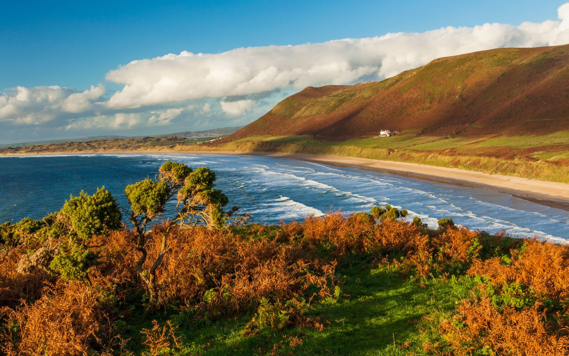 Gower Peninsula, Winter wonderland, Coastal beauty, Nature exploration, 1960x1230 HD Desktop