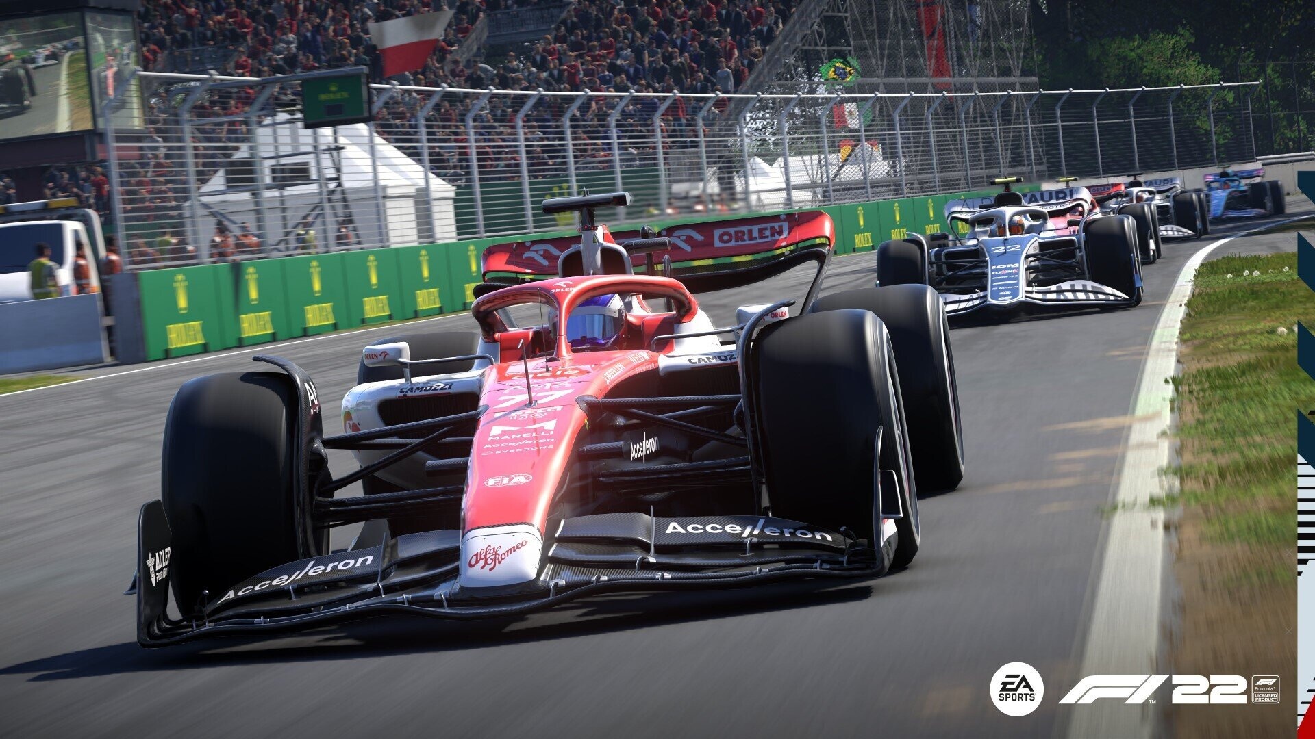 Alfa Romeo C42 Formula One car, AlphaTauri AT03 Formula One car, F1 22 video game, Full HD Desktop wallpaper