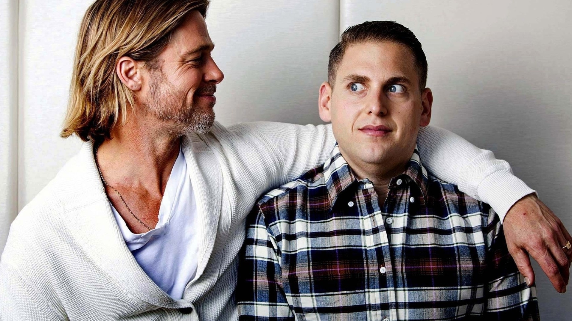 Jonah Hill, Brad Pitt, Male celebrity wallpapers, Movies, 1920x1080 Full HD Desktop