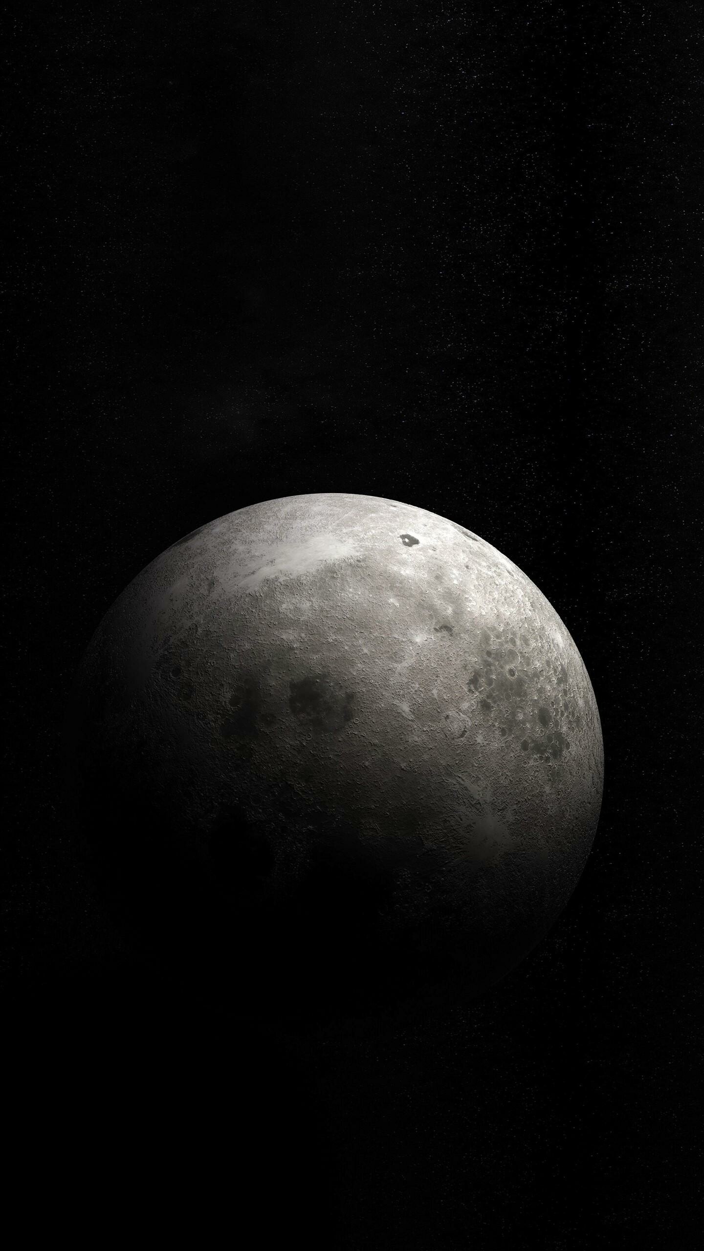 Mercury space exploration, Lunar landscapes, 4K moon wallpapers, Astronomical wonders, 1440x2560 HD Phone