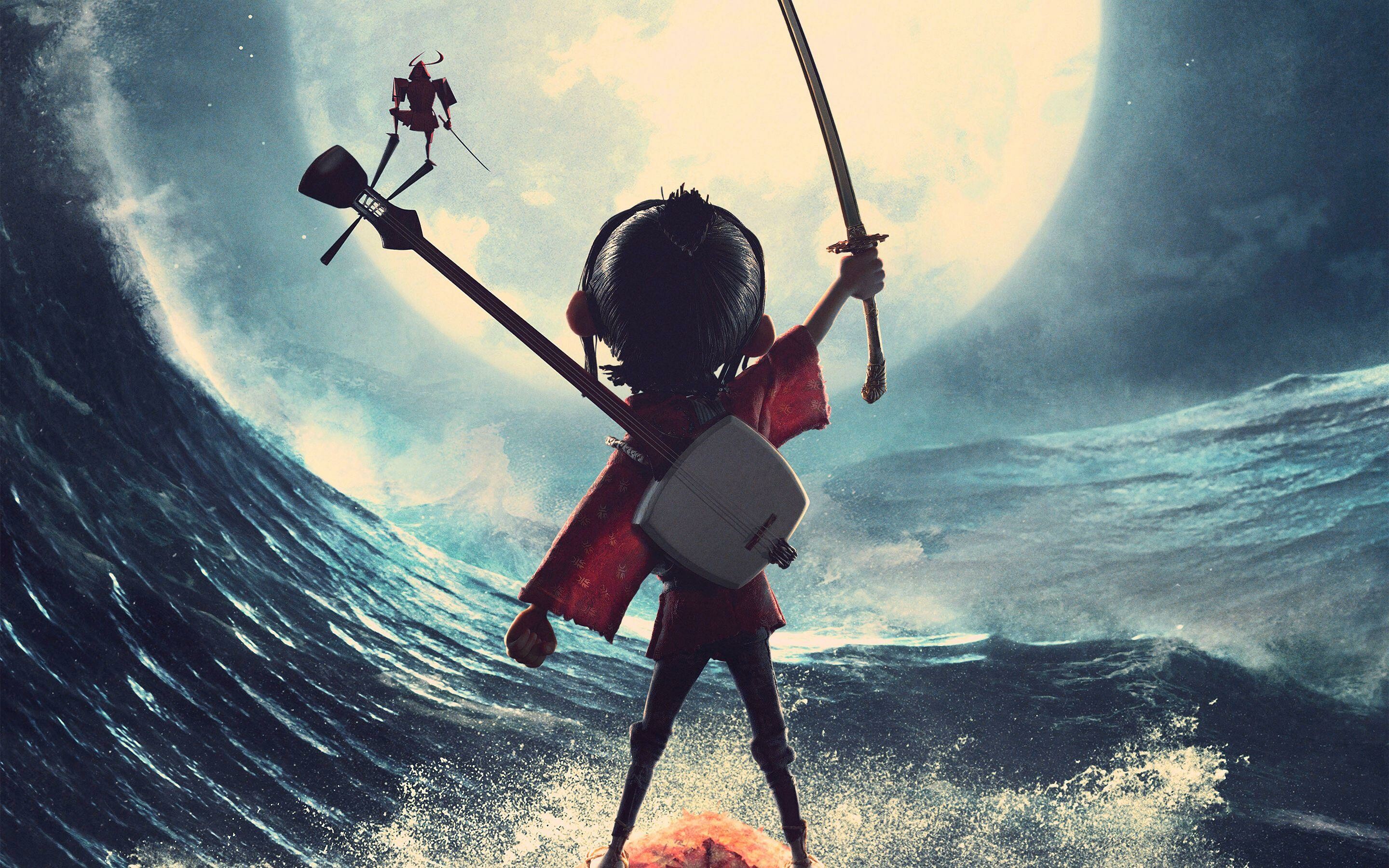 Kubo, Two Strings, Animation, Art, 2880x1800 HD Desktop