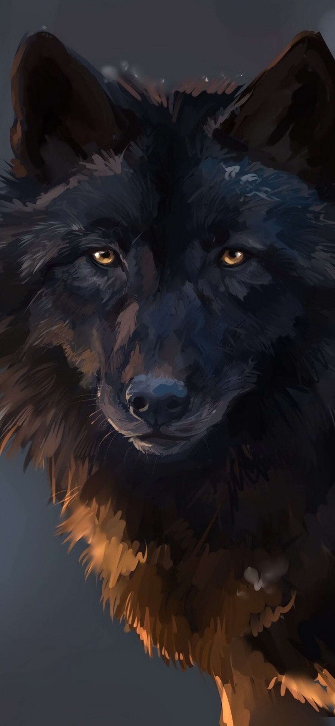 Artistic wolf, XS iPhone wallpaper, High definition beauty, Gallery-worthy, 1130x2440 HD Phone