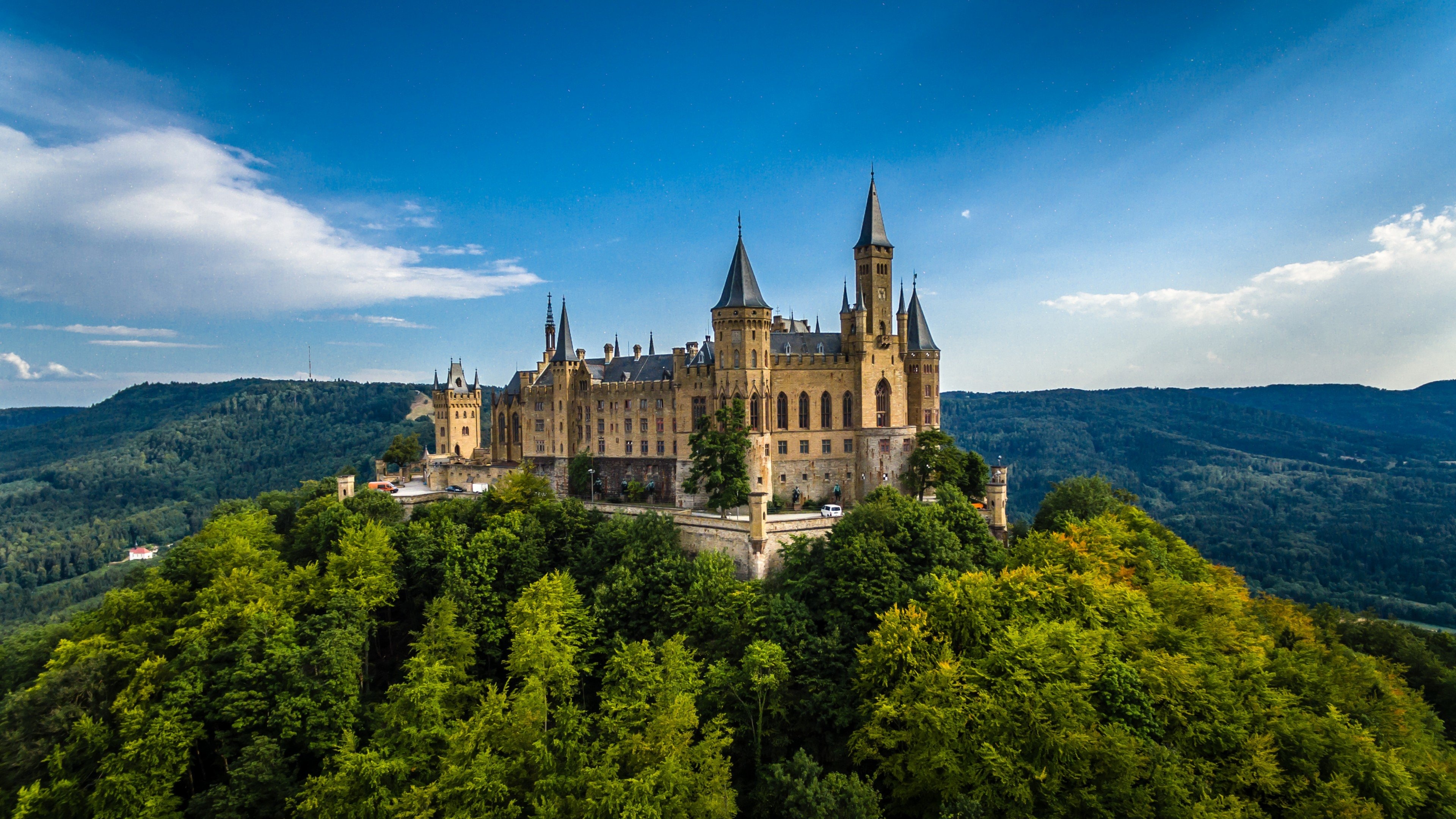 Hohenzollern castle, Captivating views, Top free wallpapers, Architectural wonders, 3840x2160 4K Desktop